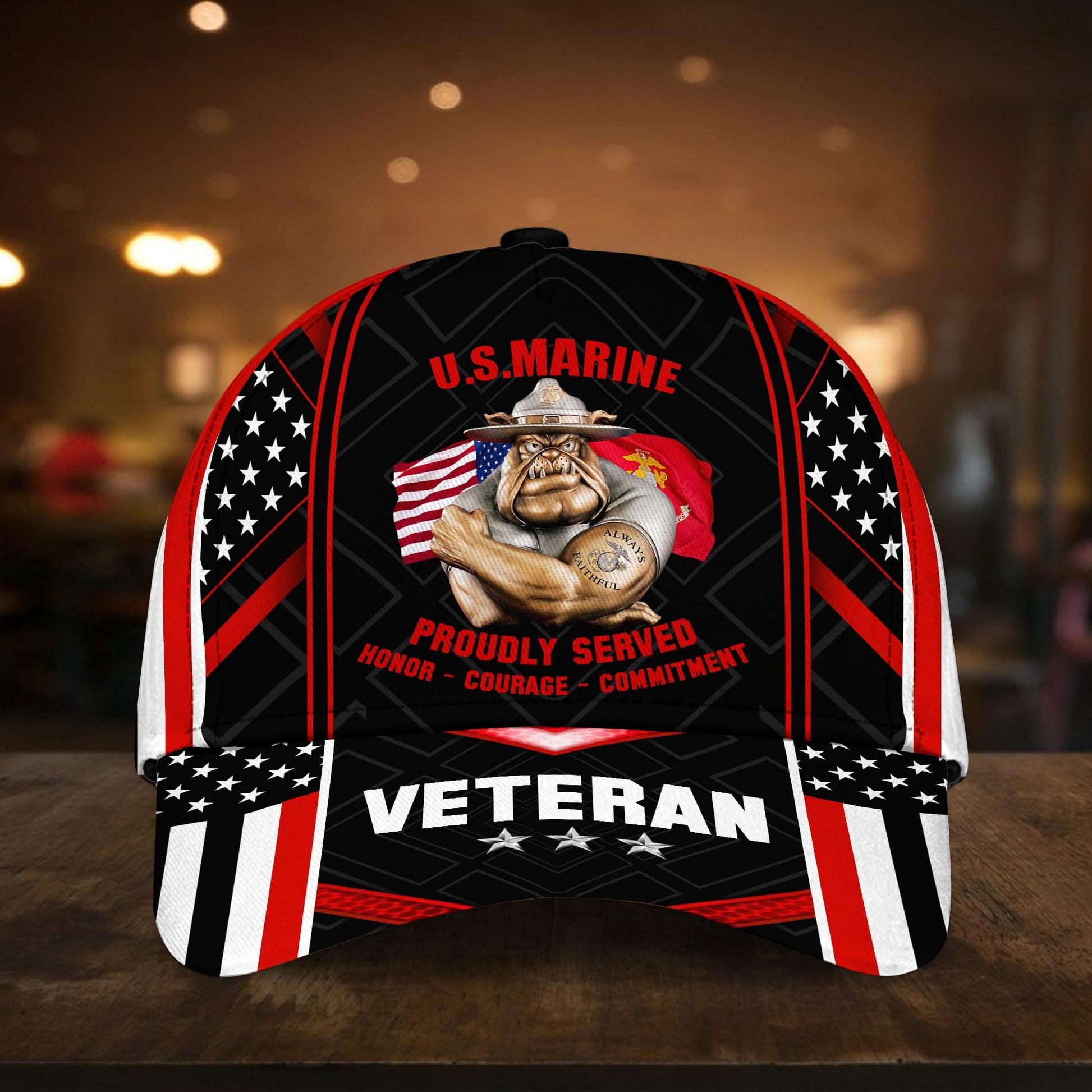 US Veteran Proudly Served Multiservice Cap PVC010703