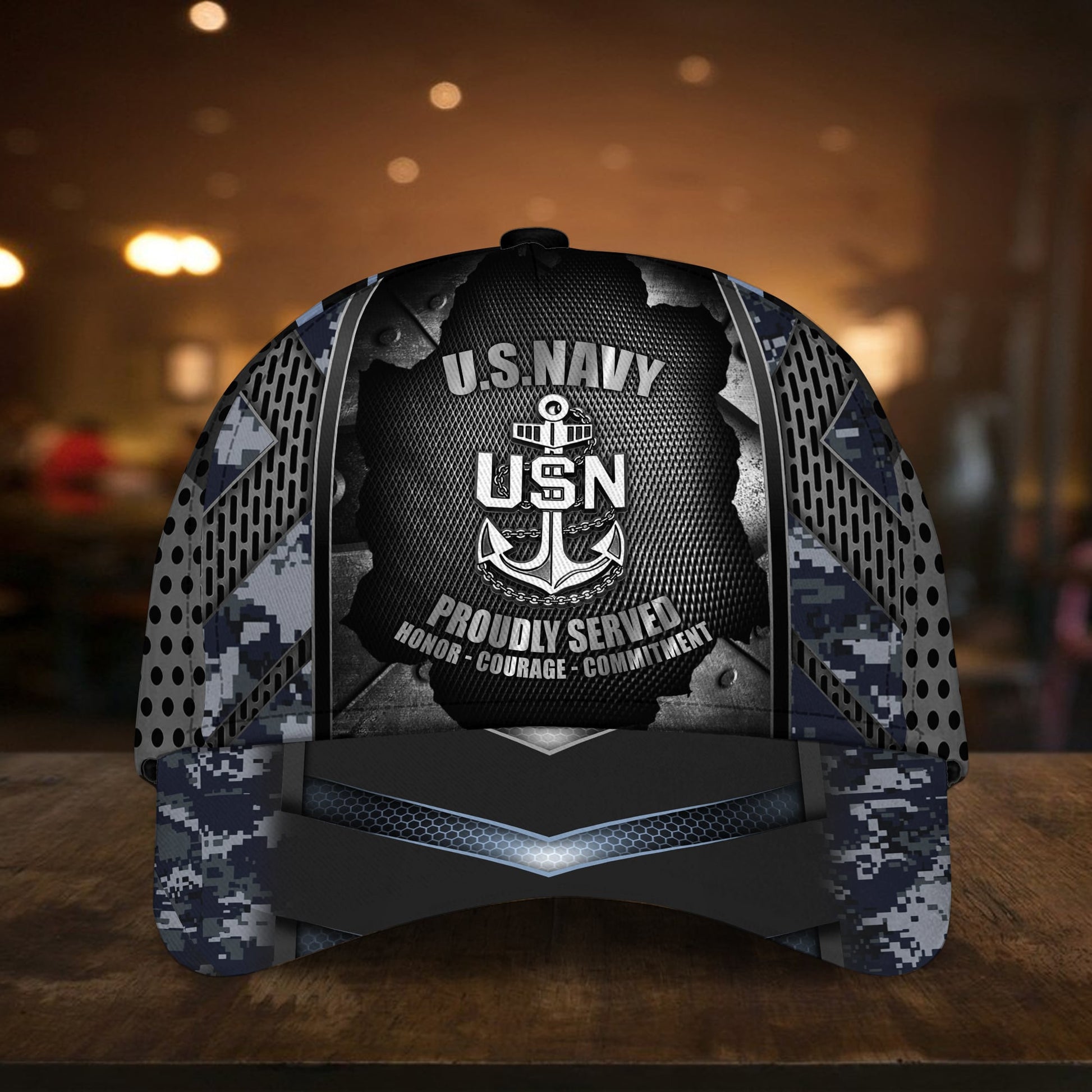 Camo Soldiers Multiservice U.S Veteran Cap PVC270603