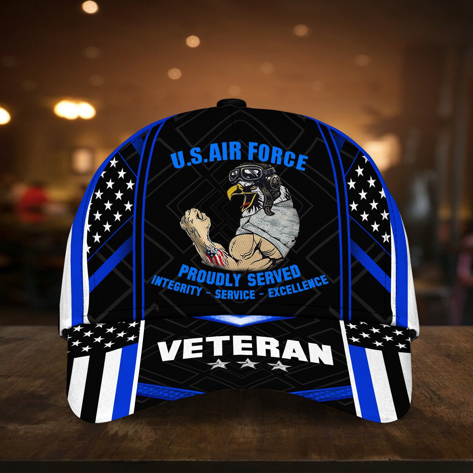 US Veteran Proudly Served Multiservice Cap PVC010703