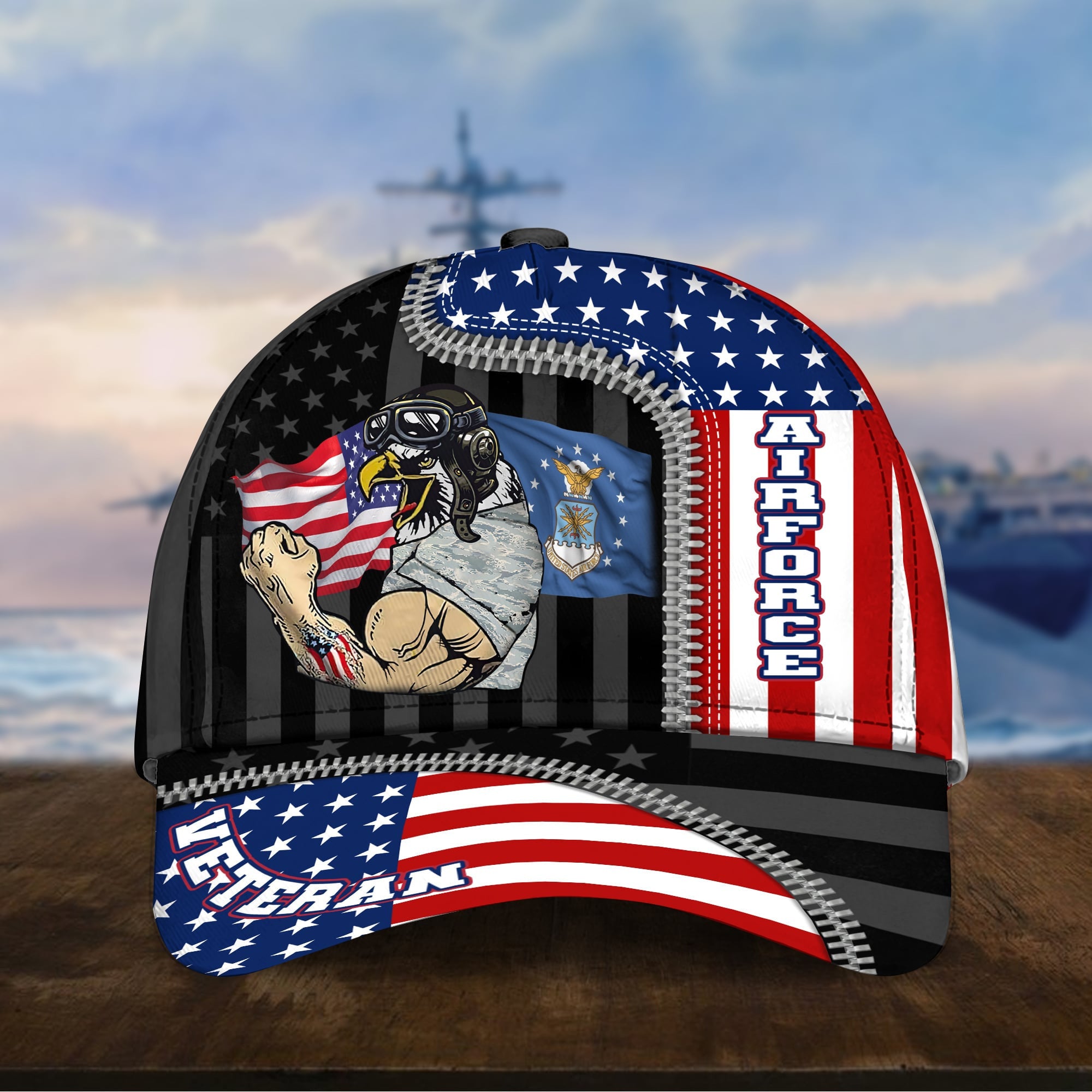 US Veteran Proudly Served Multiservice Cap PVC010805