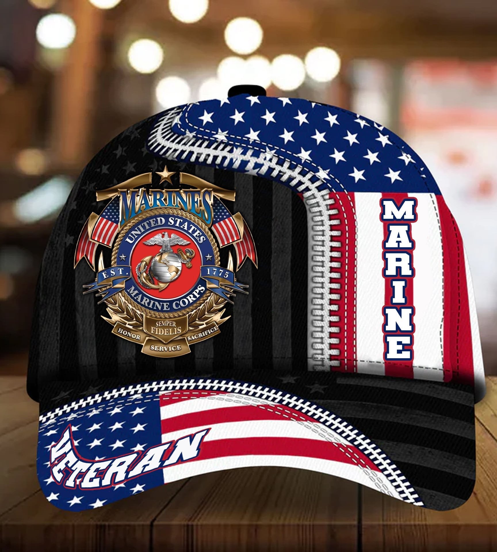 US Veteran Proudly Served Multiservice Cap PVC010805