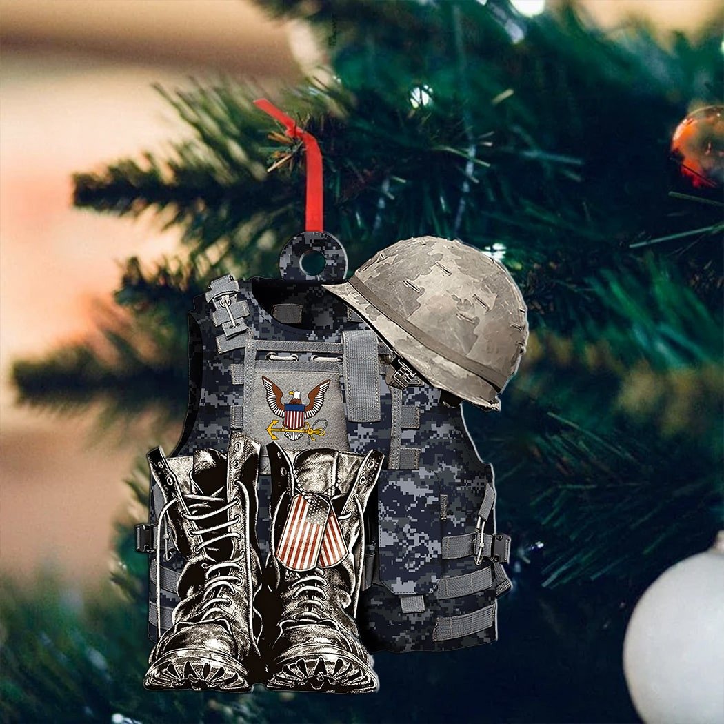 Premium Multiple Services US Veteran Ornament NPVC140902