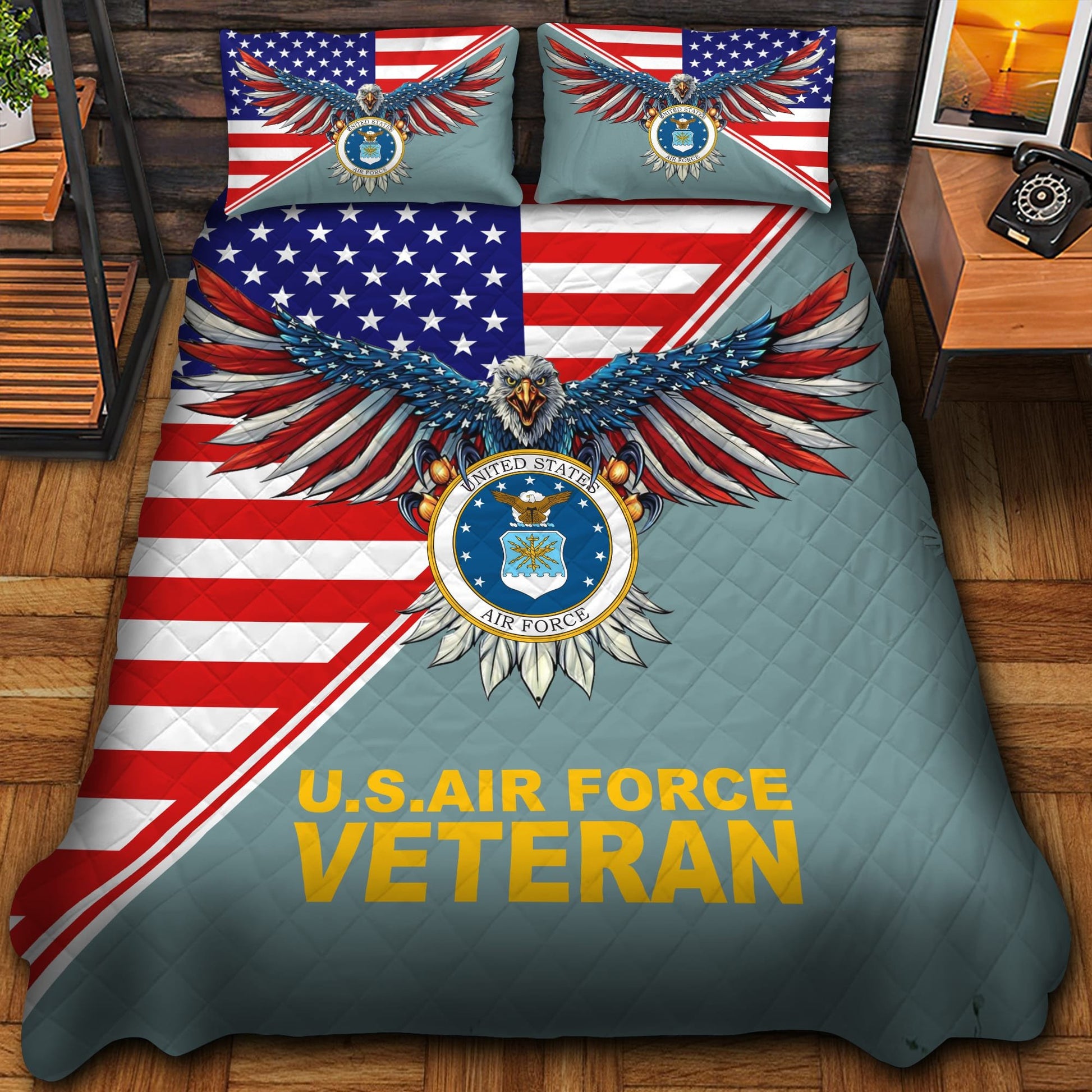 Premium Eagle US Veteran Bedding Set NPVC050906