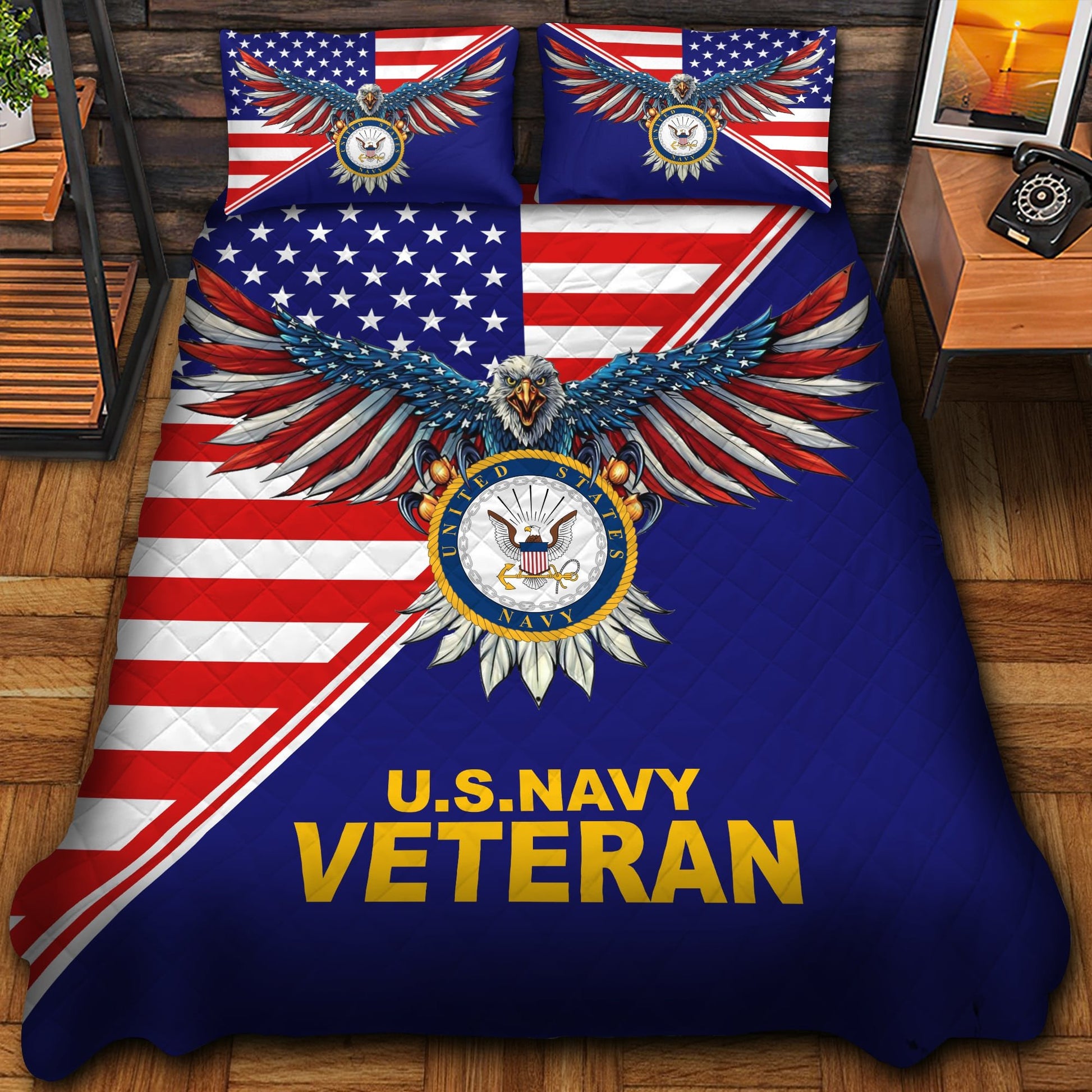 Premium Eagle US Veteran Bedding Set NPVC050906
