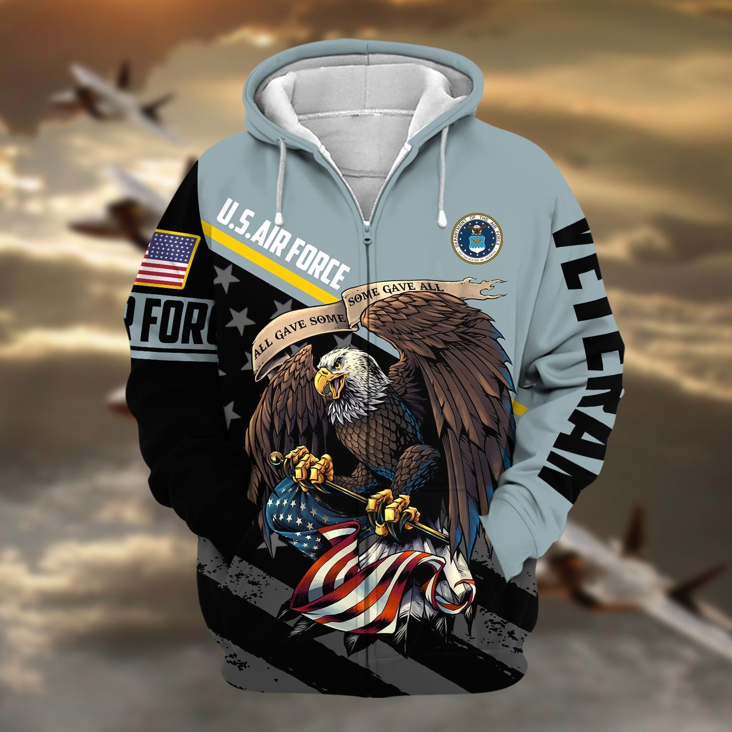 Premium All Gave Some Some Gave All US Veteran Zip Hoodie NPVC050911