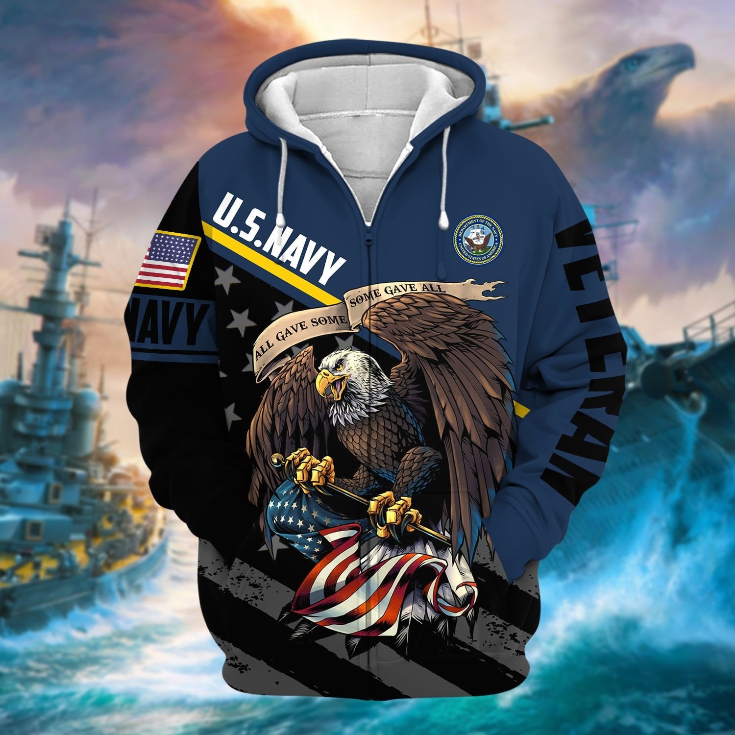 Premium All Gave Some Some Gave All US Veteran Zip Hoodie NPVC050911