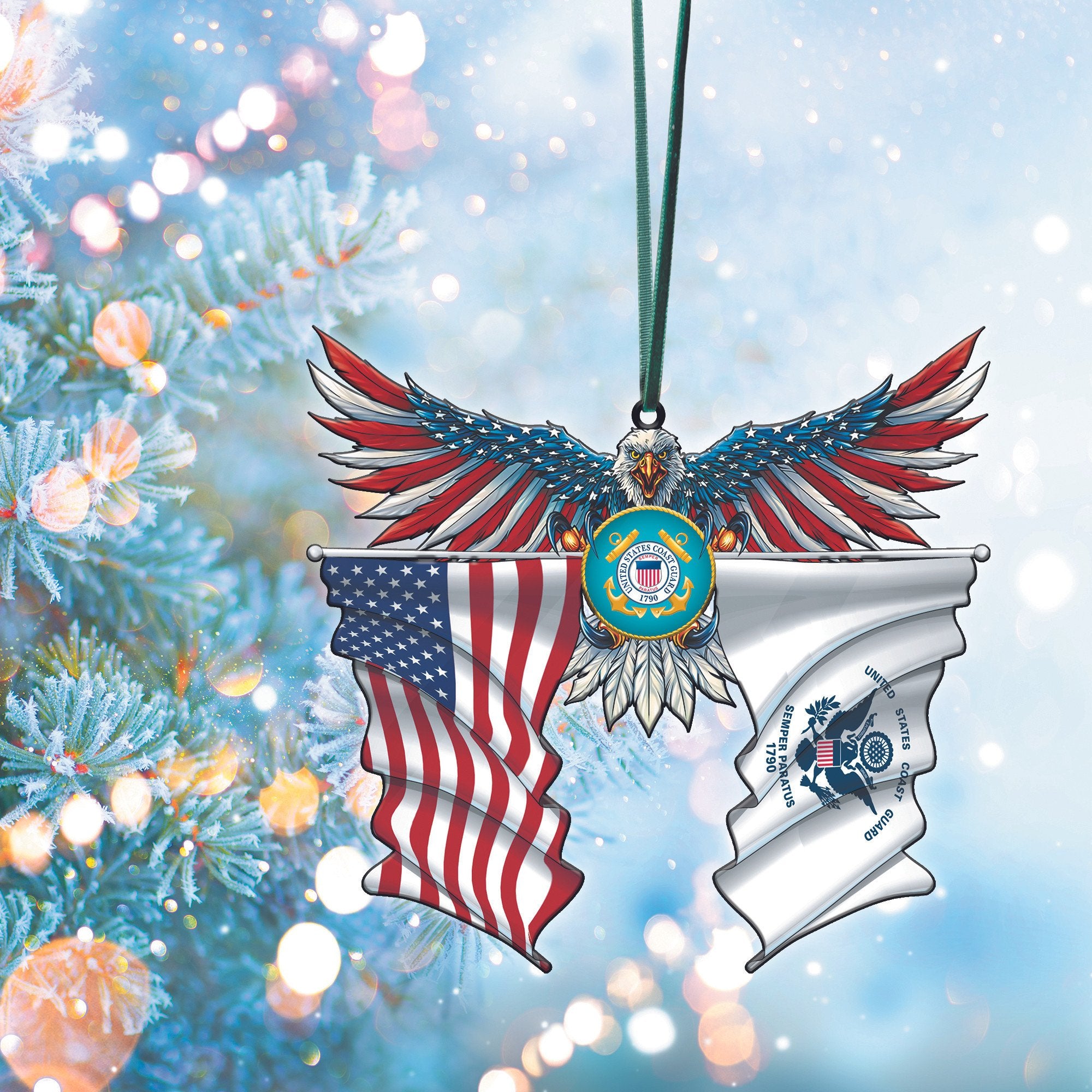 Premium Eagle US Veteran Ornament NPVC071015