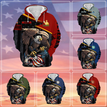 Premium All Gave Some US Veteran Zip Hoodie NPVC101102