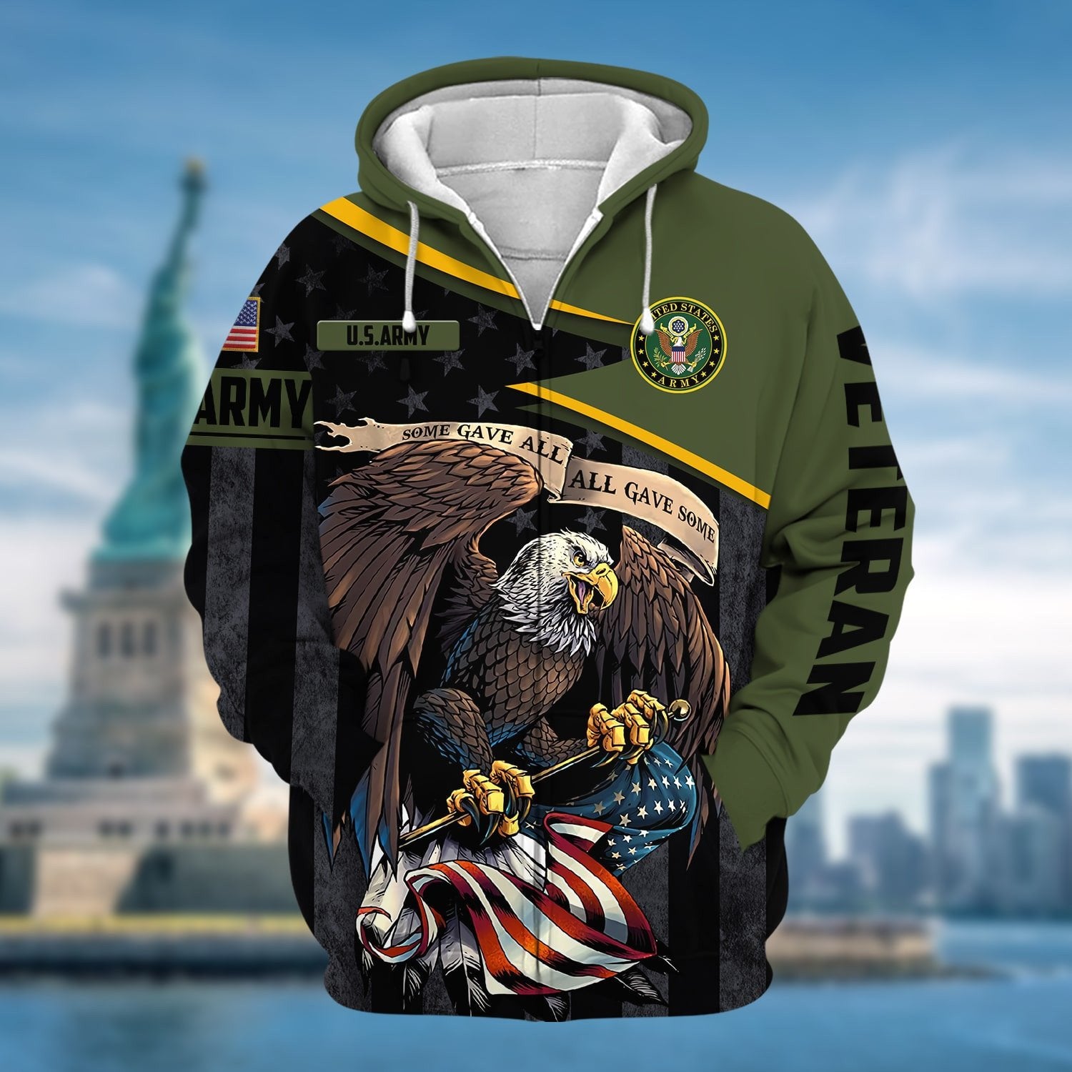 Premium All Gave Some US Veteran Zip Hoodie NPVC101102