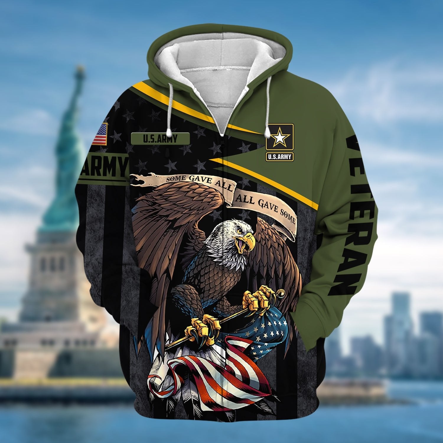 Premium All Gave Some US Veteran Zip Hoodie NPVC101102
