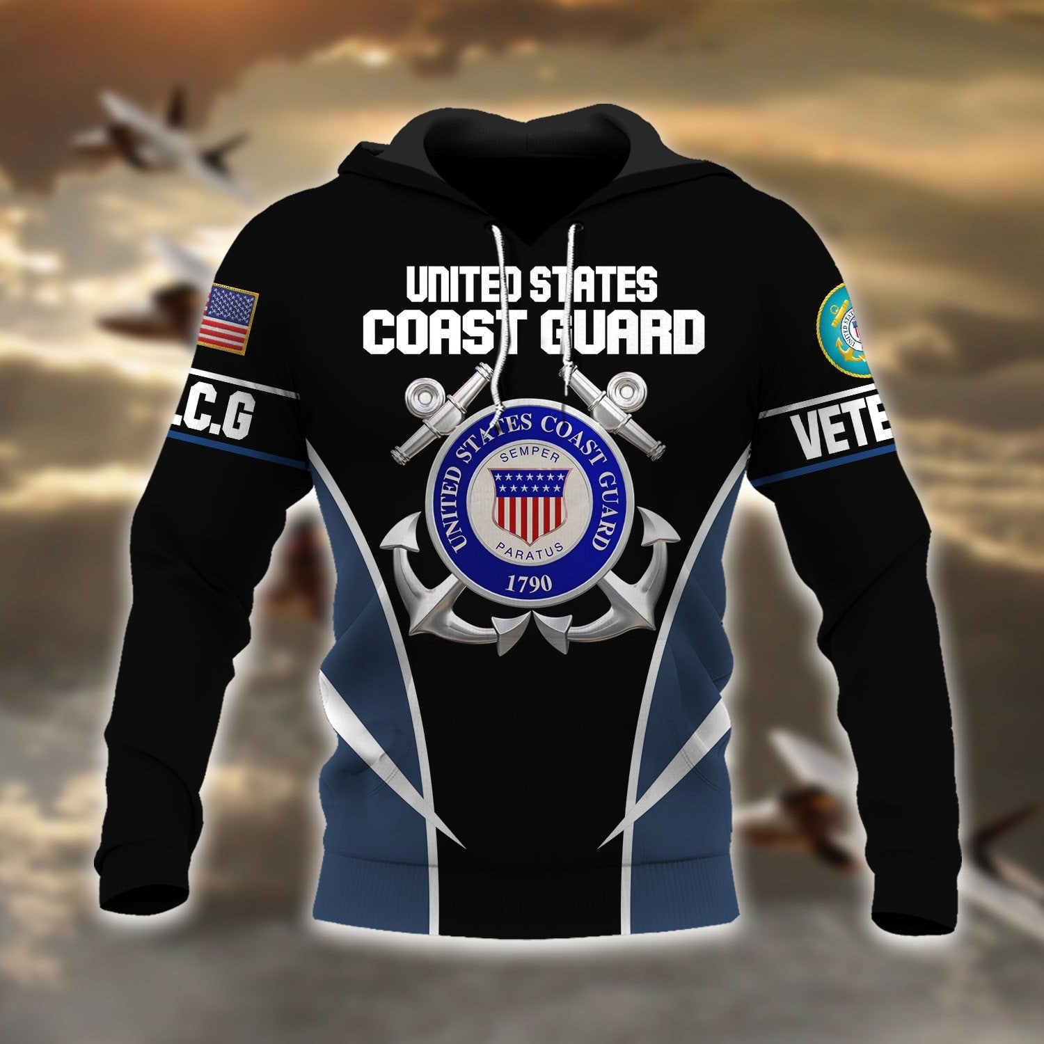 Premium Multiple US Military Services Veteran Hoodie NPVC221101