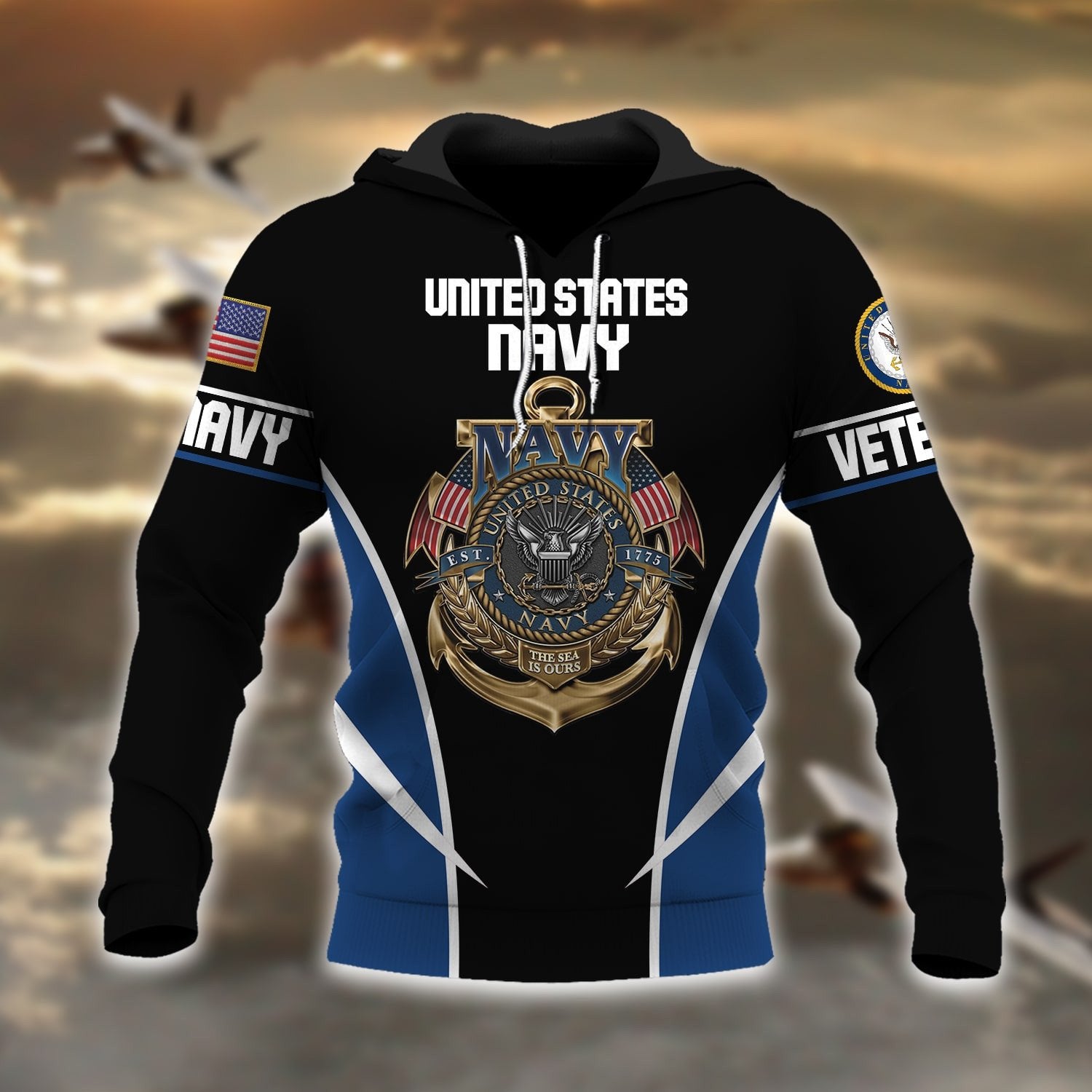 Premium Multiple US Military Services Veteran Hoodie NPVC221101