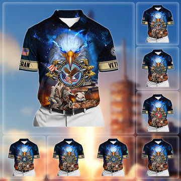 Premium Honor The Fallen US Veteran Polo Shirt NPVC060401