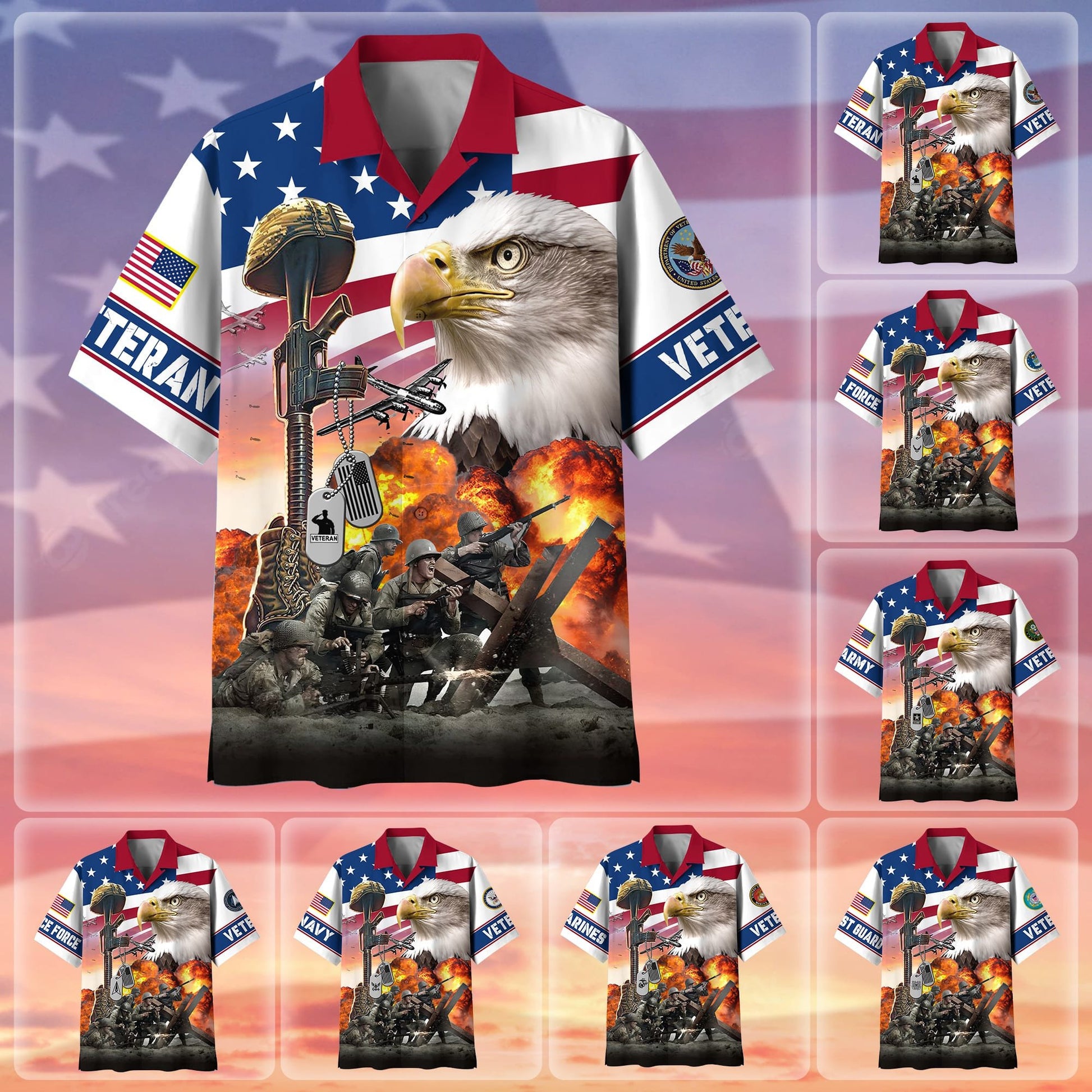 Premium Honoring All Who Served US Veteran Hawaii Shirt APVC130701