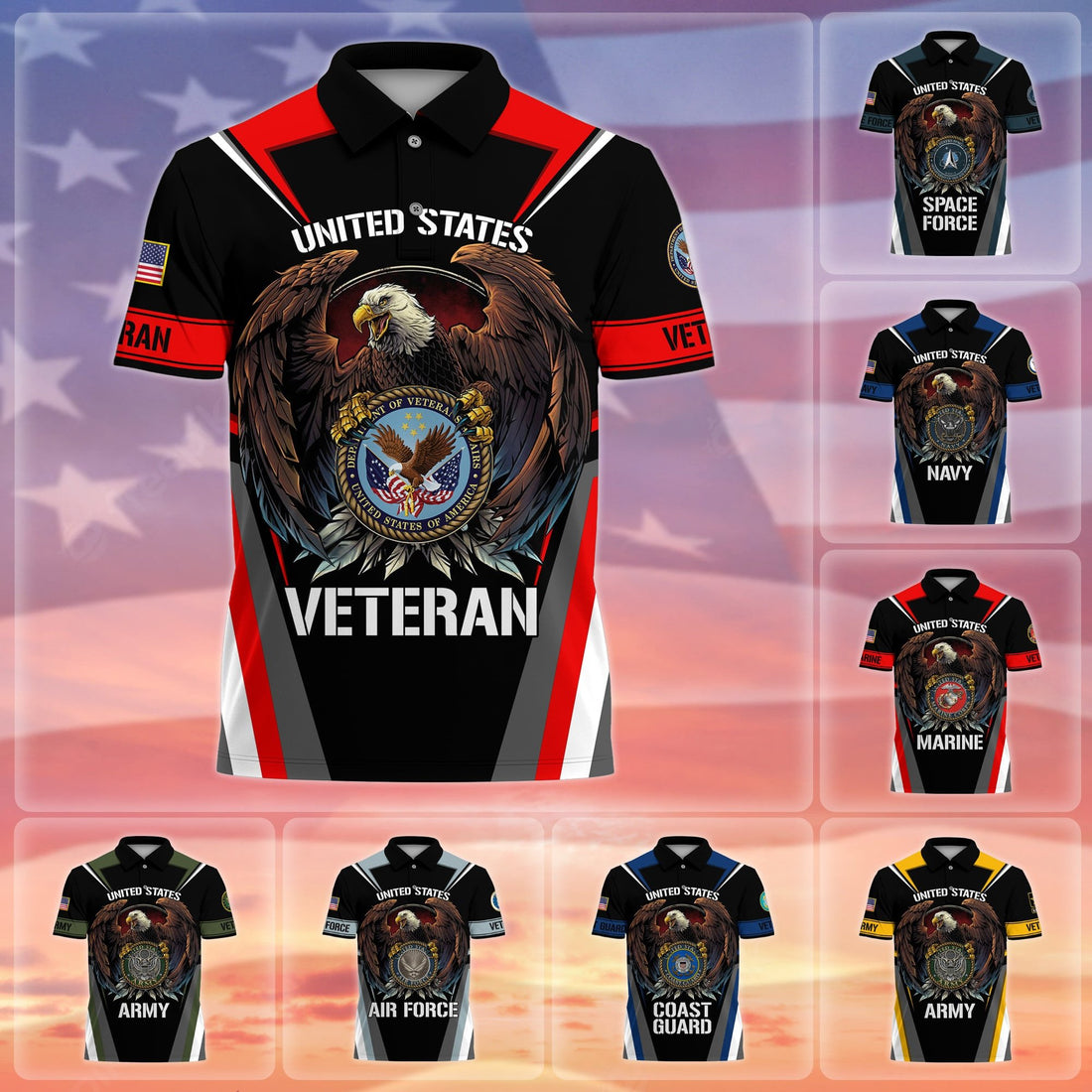 Premium US Veteran Polo Shirt NPVC230205