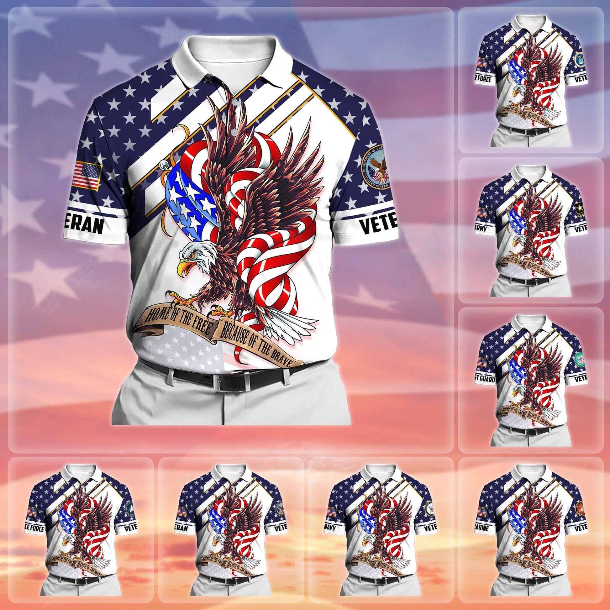 Premium Home Of The Free Polo Shirt NPVC140206