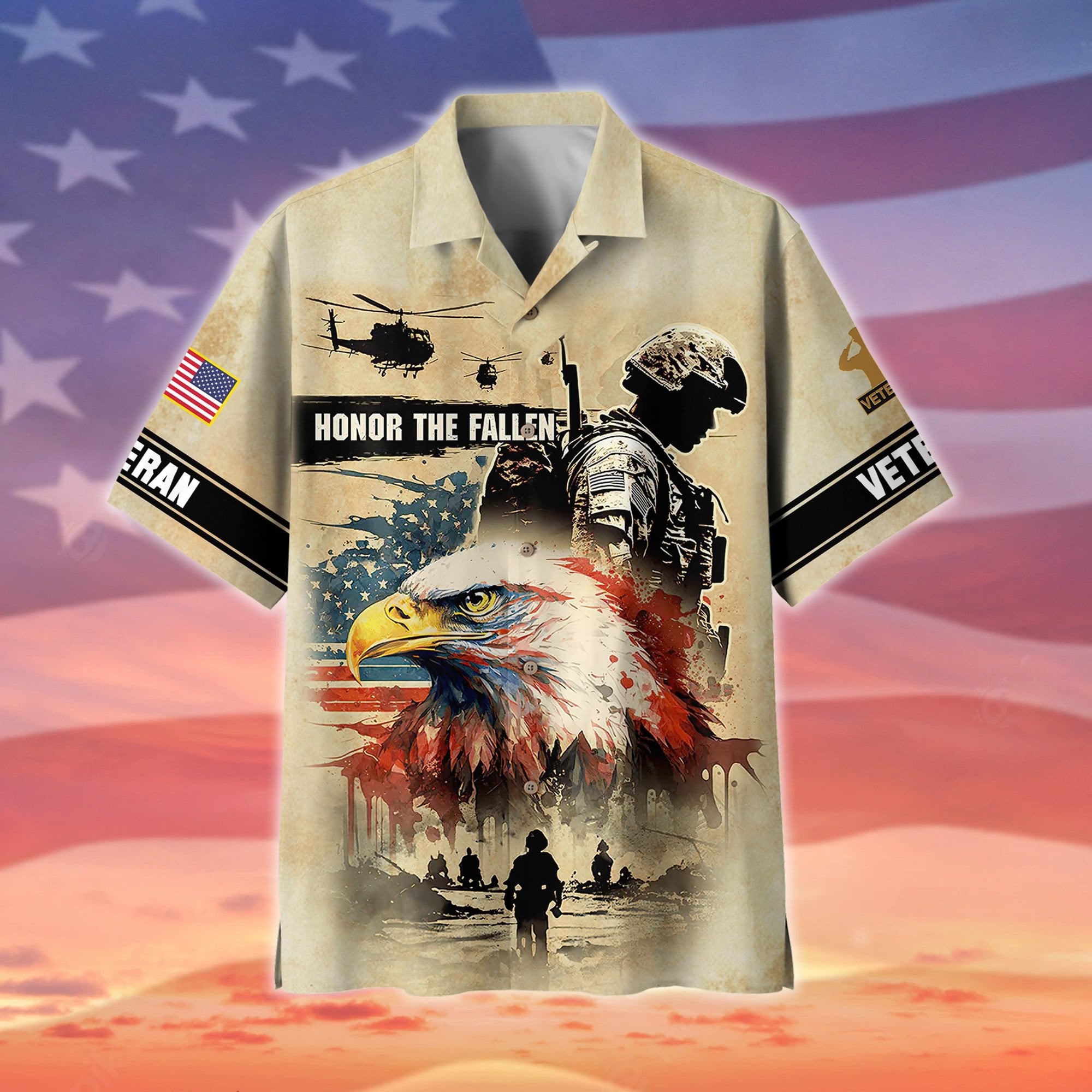 Premium Honor The Fallen US Veteran Hawaii Shirt NPVC260406