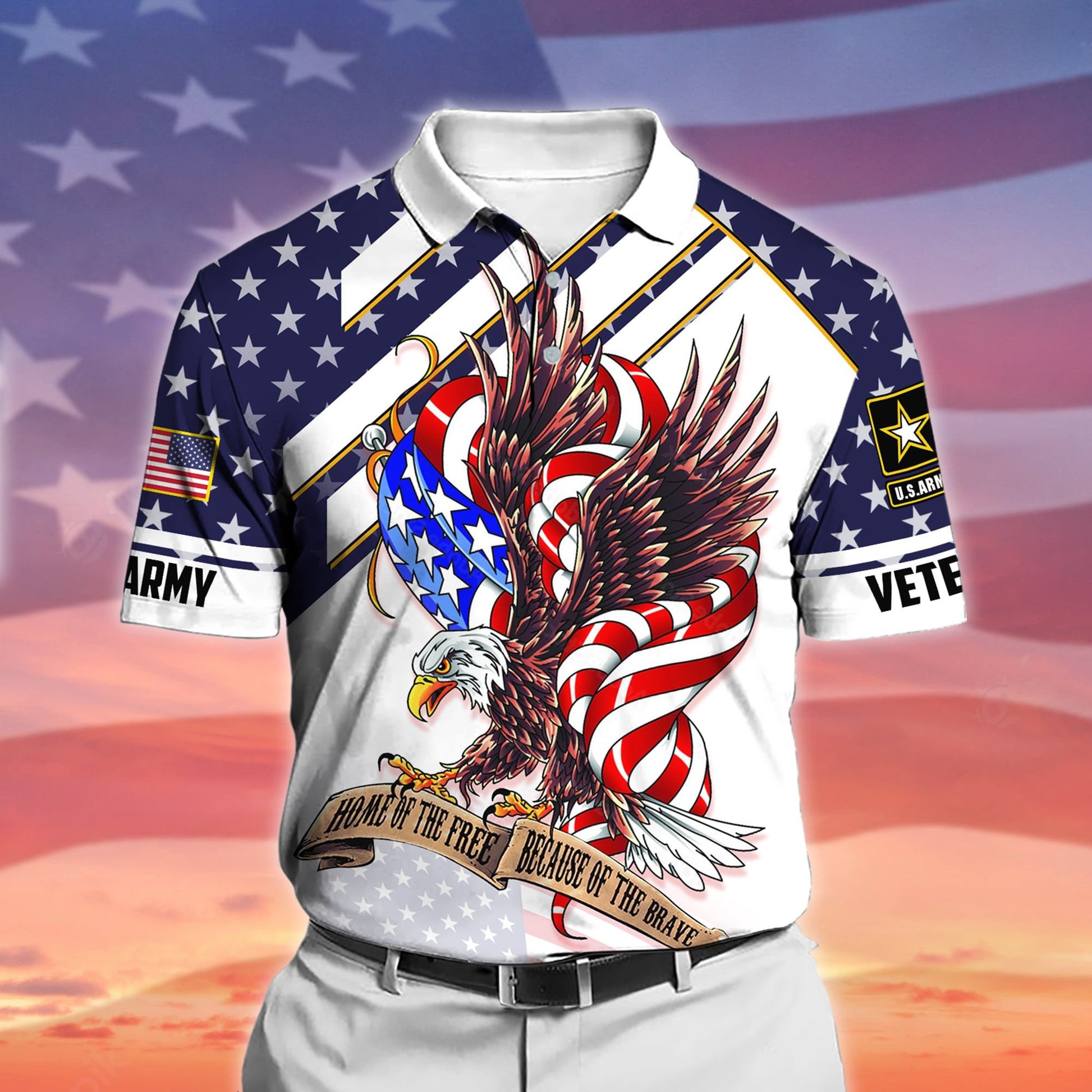 Premium Home Of The Free Polo Shirt NPVC140206