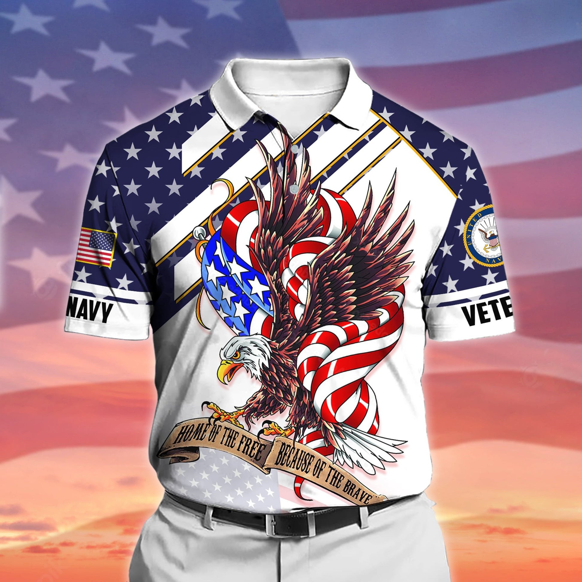 Premium Home Of The Free Polo Shirt NPVC140206