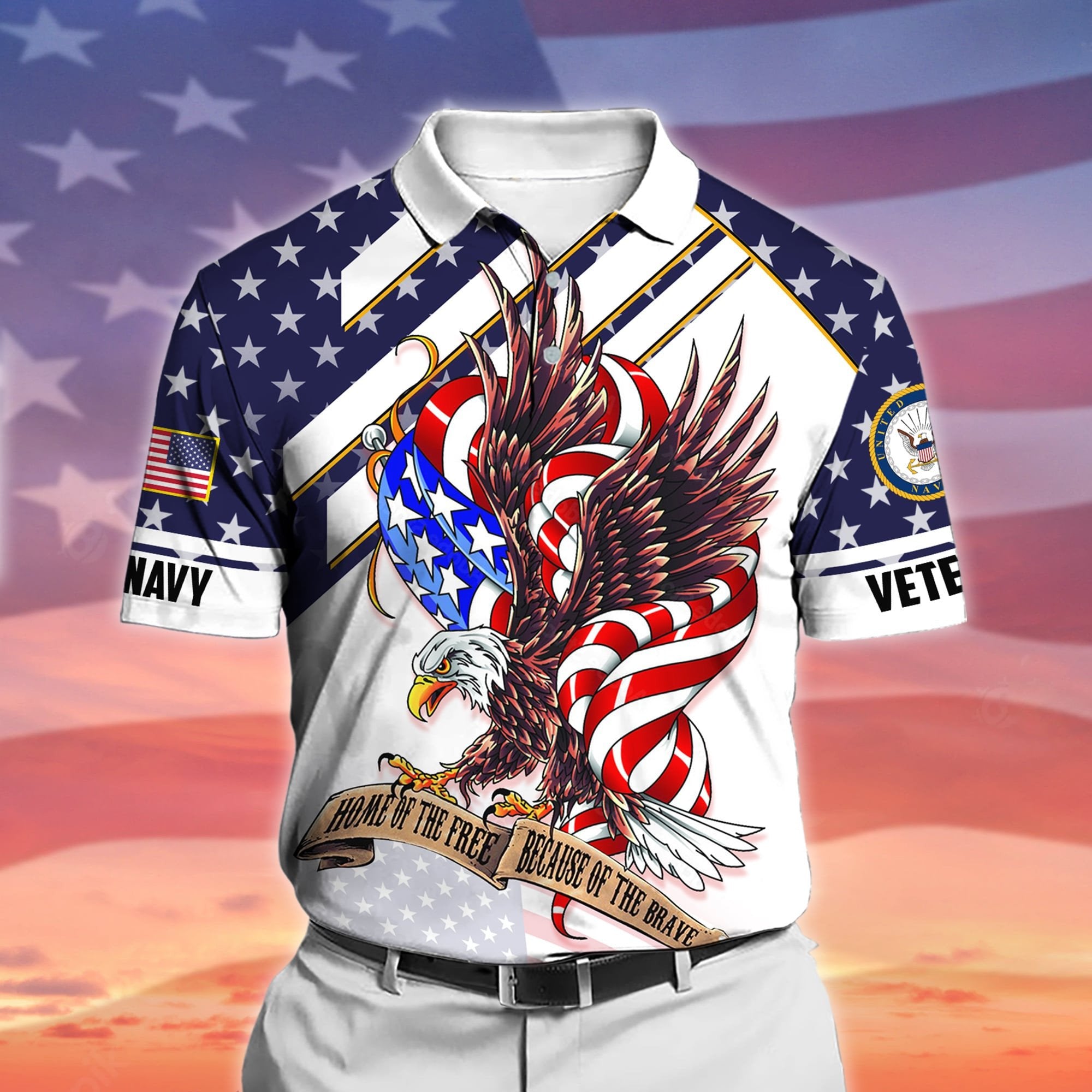 Premium Home Of The Free Polo Shirt NPVC140206