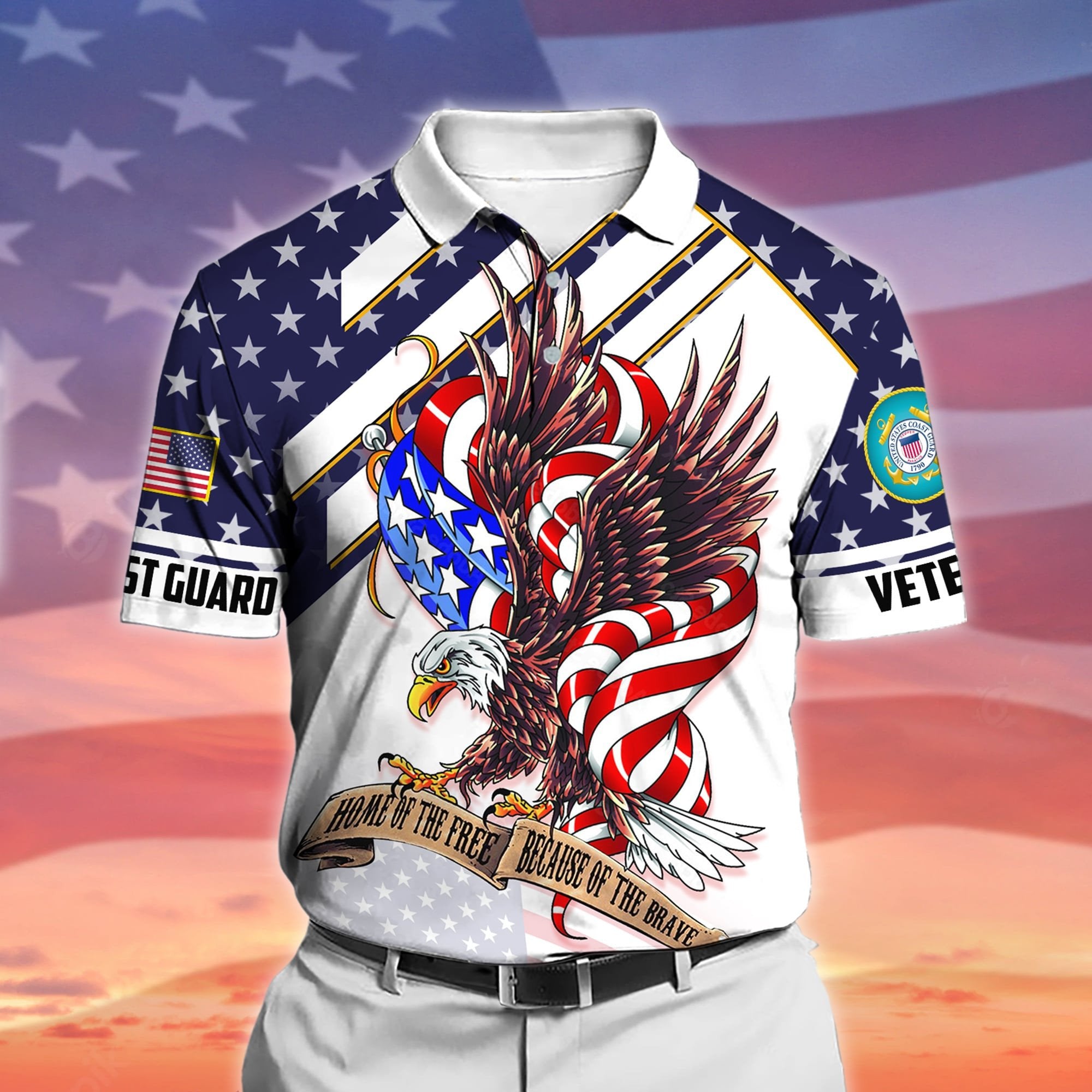 Premium Home Of The Free Polo Shirt NPVC140206