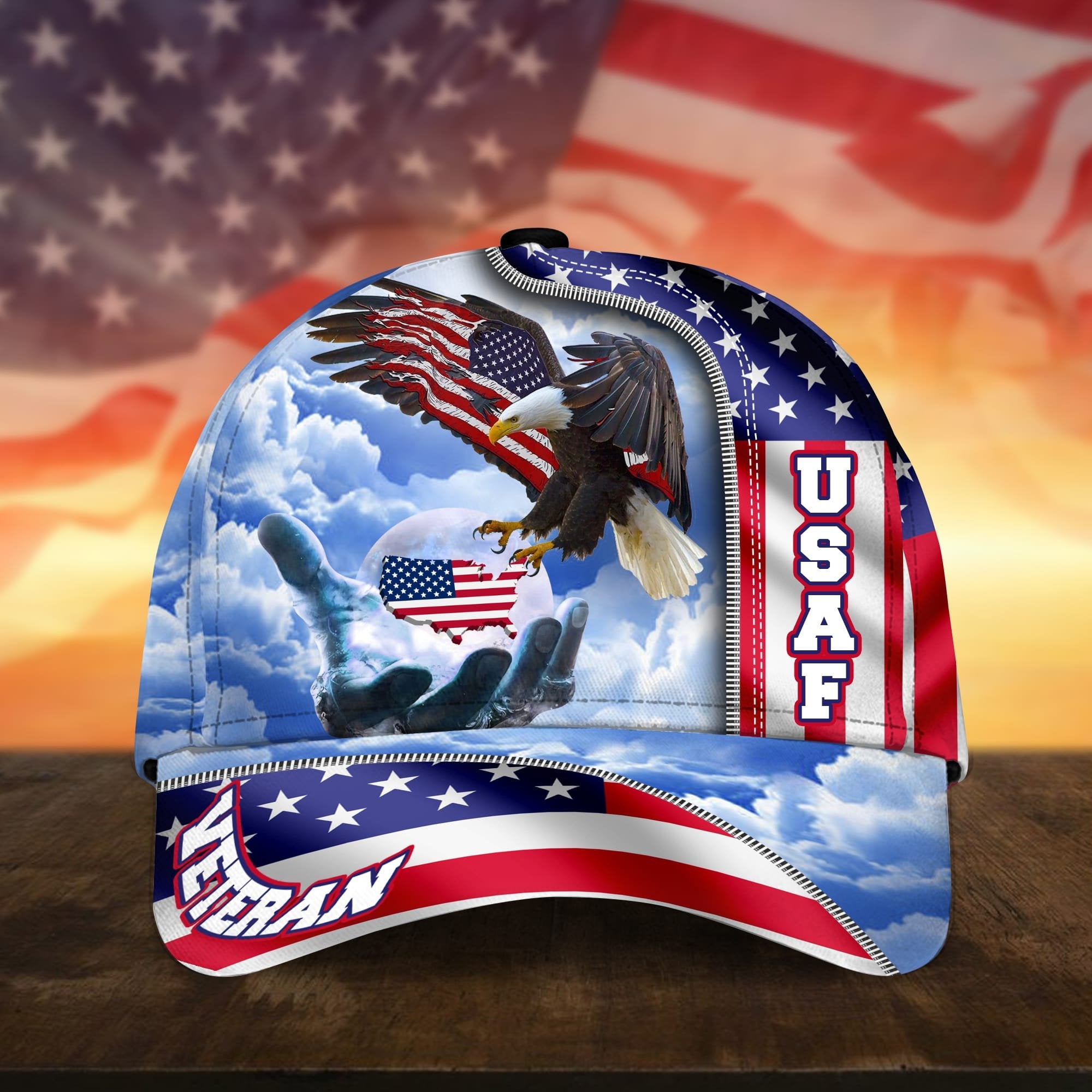 Premium American Pride US Veteran Cap NPVC240501