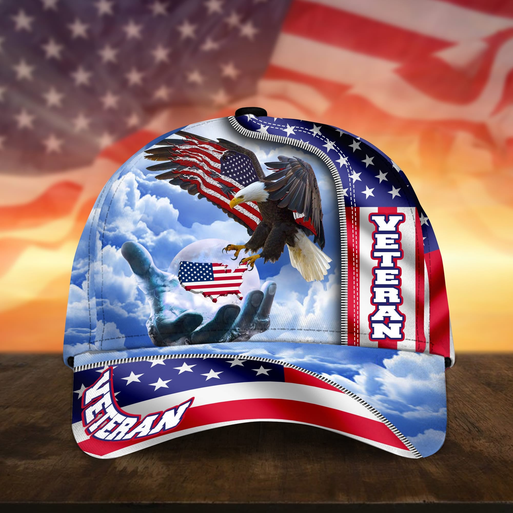 Premium American Pride US Veteran Cap NPVC240501
