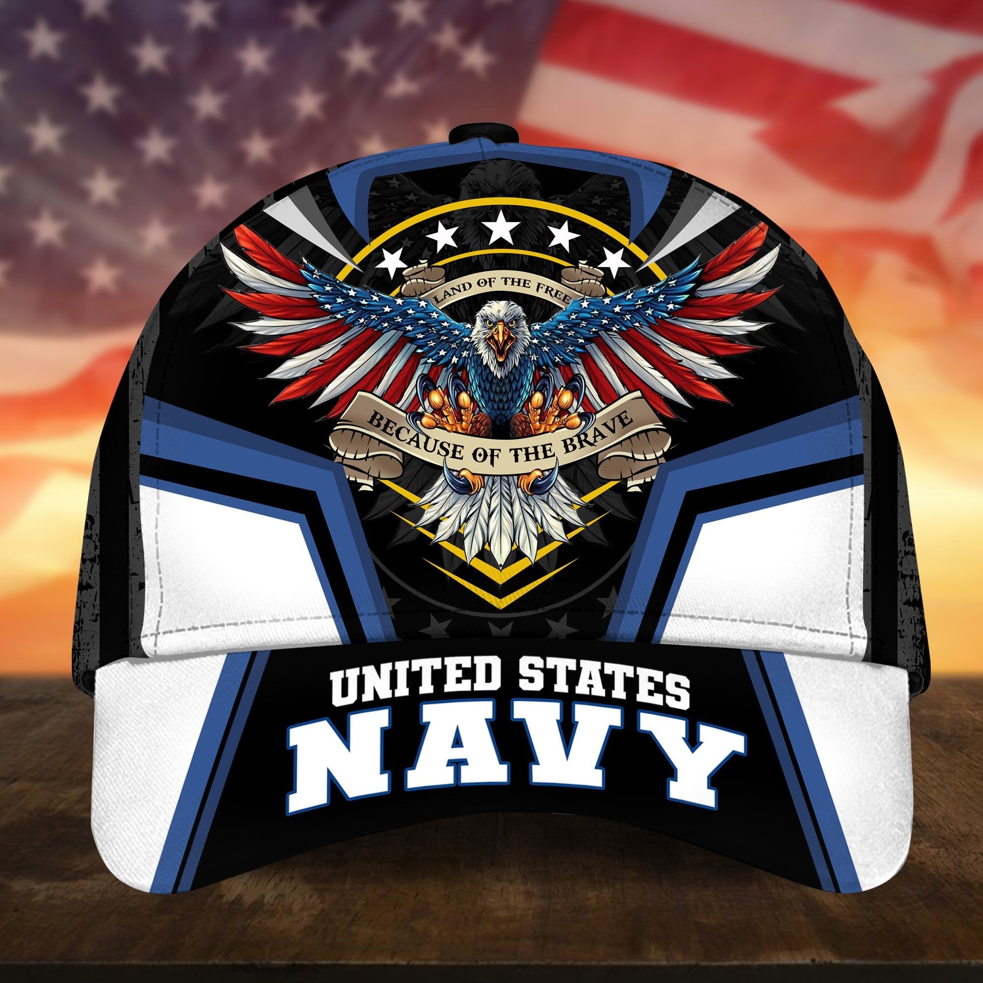 Premium Land Of The Free Because Of The Brave US Veteran Cap APVC190701