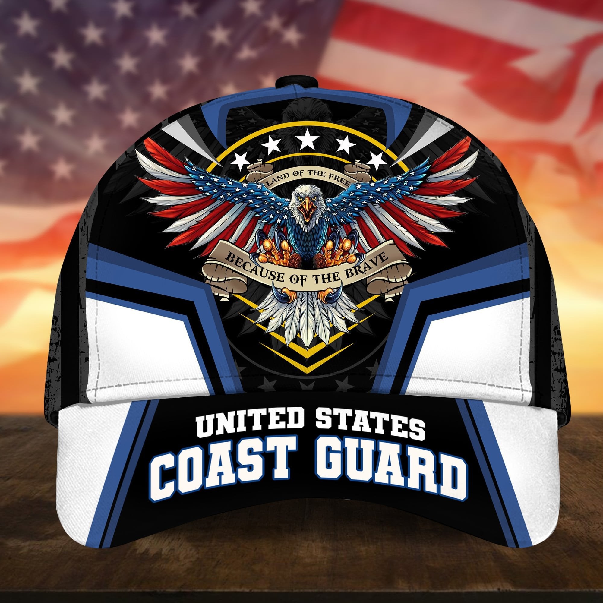 Premium Land Of The Free Because Of The Brave US Veteran Cap APVC190701