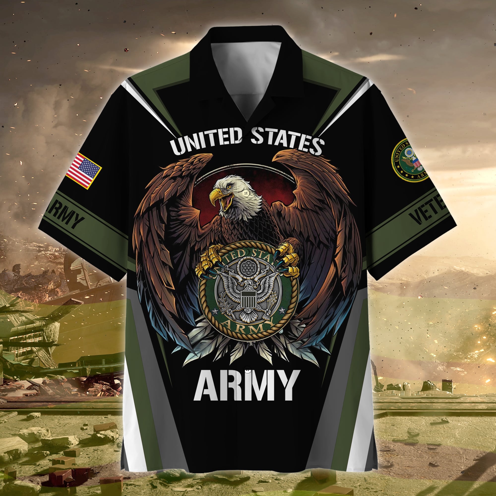 Premium US Multiple Service Veteran Hawaii Shirt NPVC230204