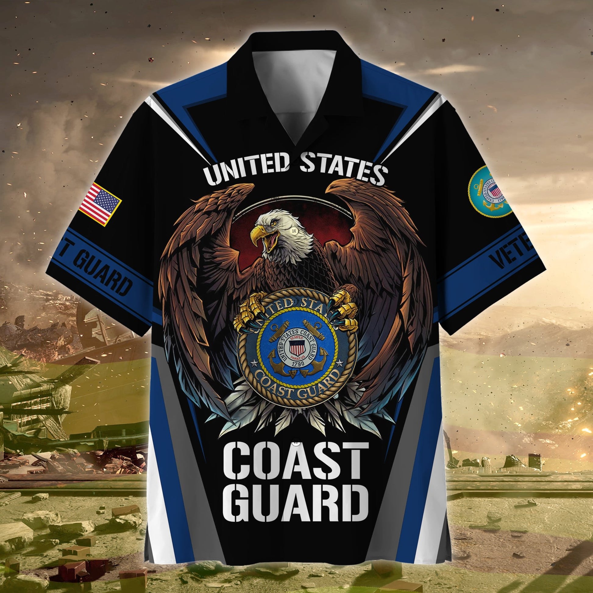 Premium US Multiple Service Veteran Hawaii Shirt NPVC230204