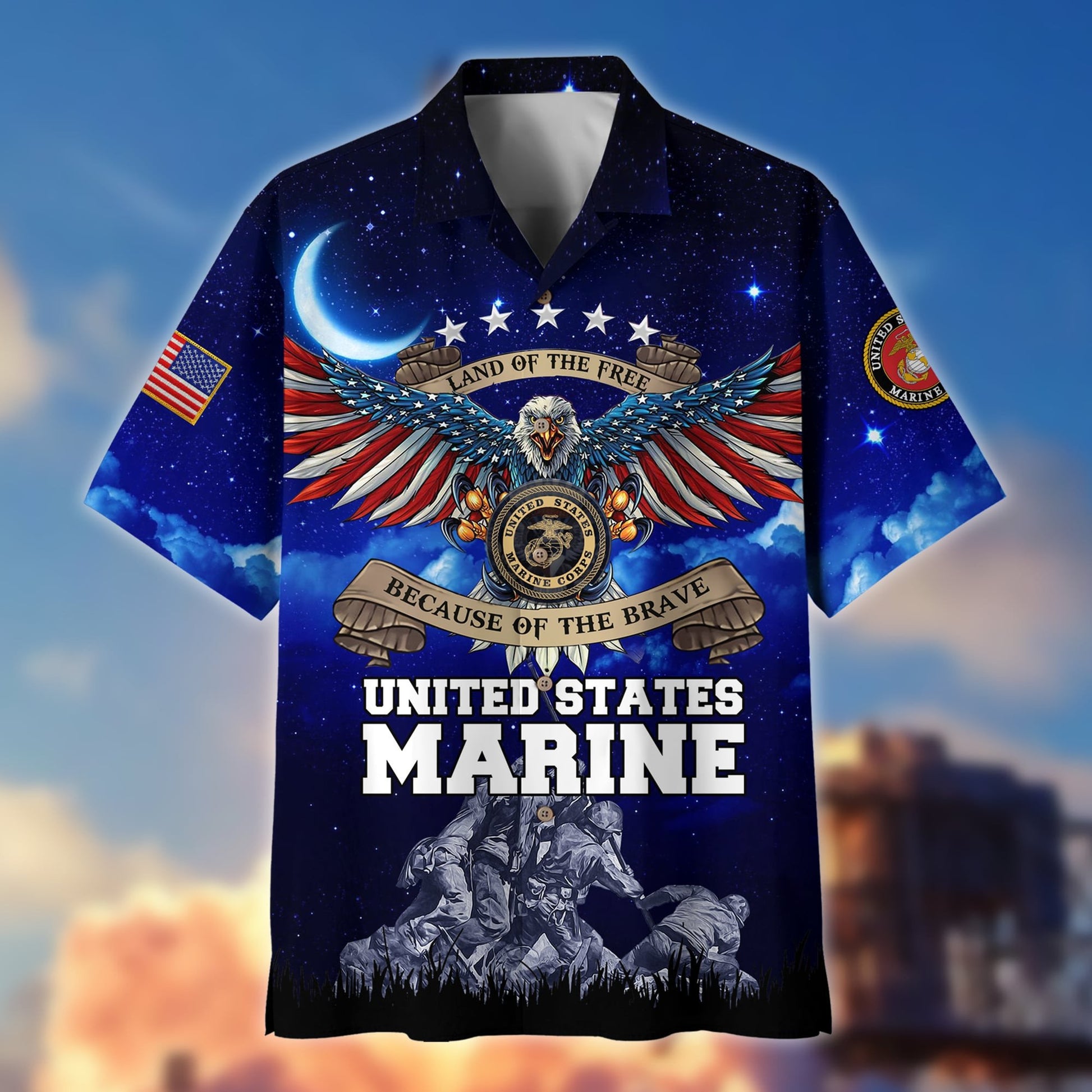 Premium Land Of The Free US Veteran Hawaii Shirt NPVC200202