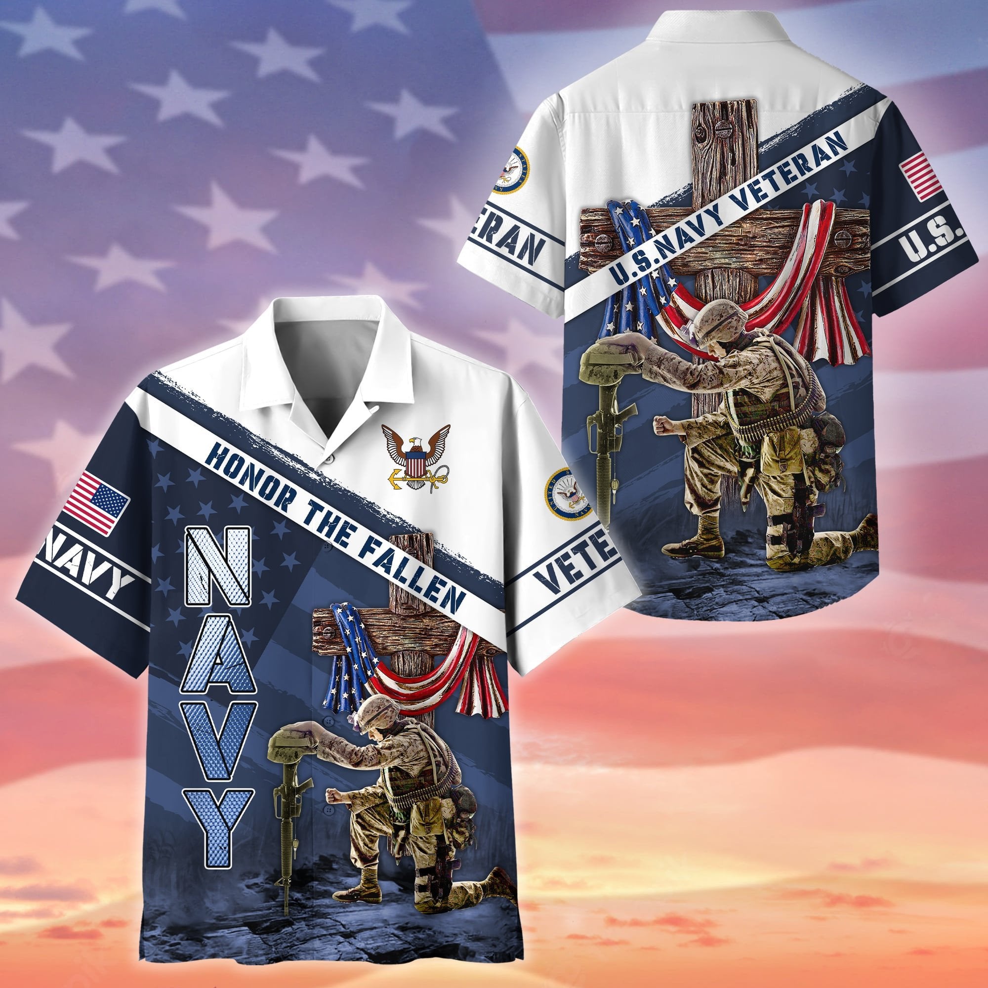 Premium Honor The Fallen US Veteran Hawaii Shirt NPVC290601
