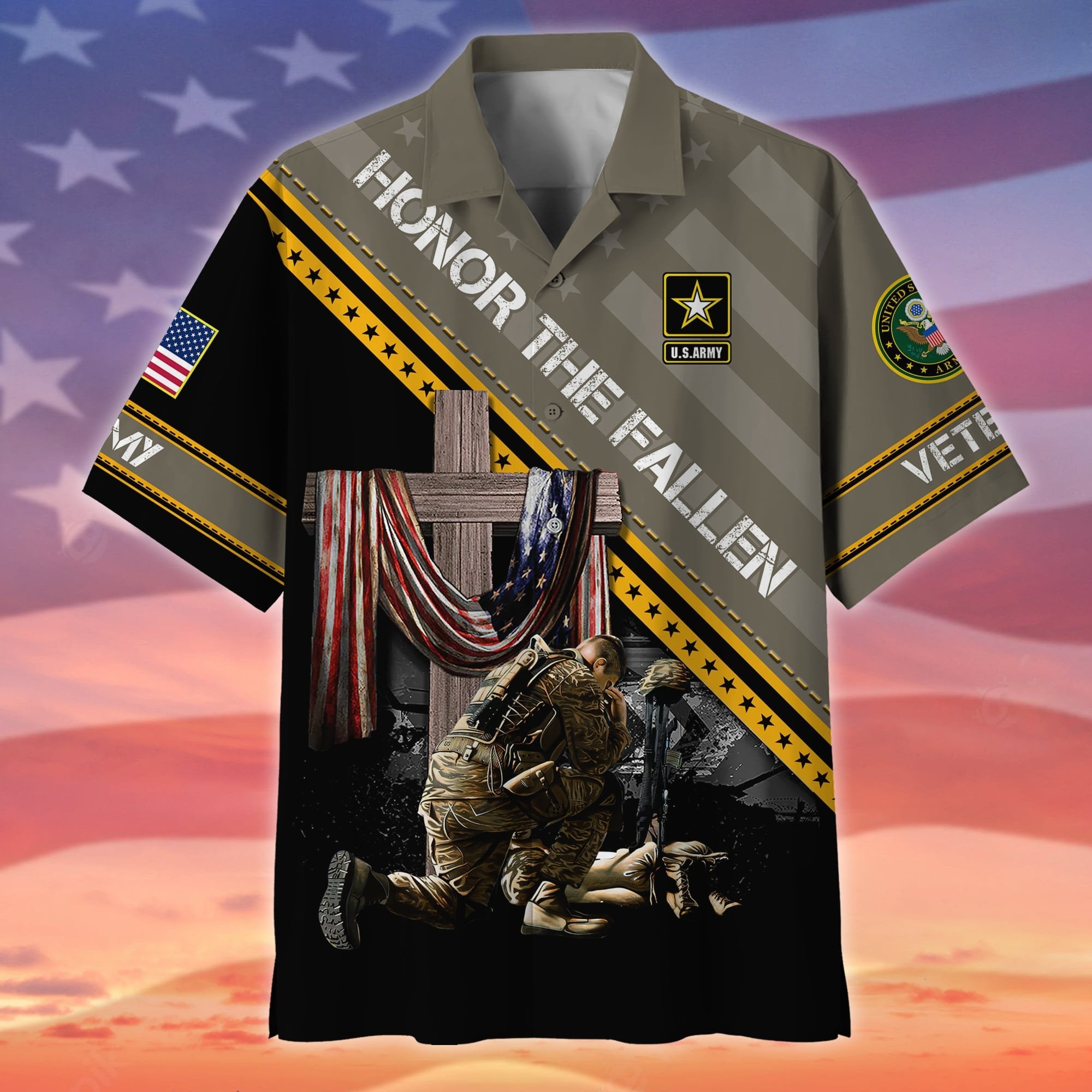 Premium Honor The Fallen US Veteran Hawaii Shirt NPVC150502
