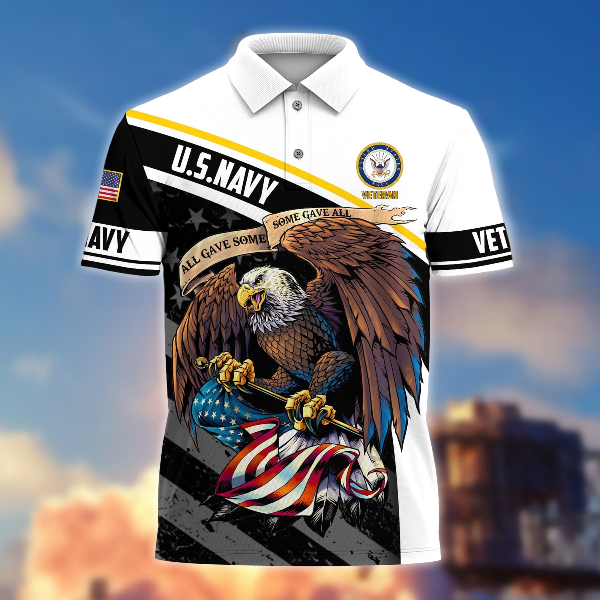 Premium Eagle US Veteran Polo Shirt NPVC060301