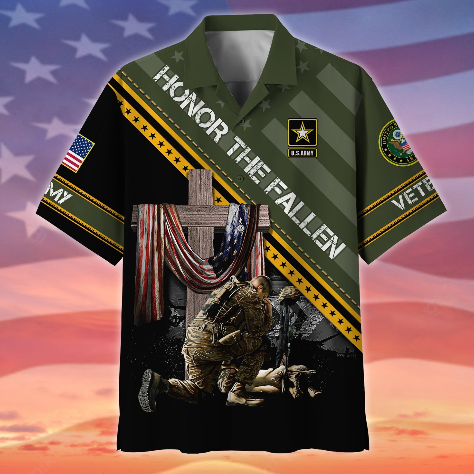 Premium Honor The Fallen US Veteran Hawaii Shirt NPVC150502