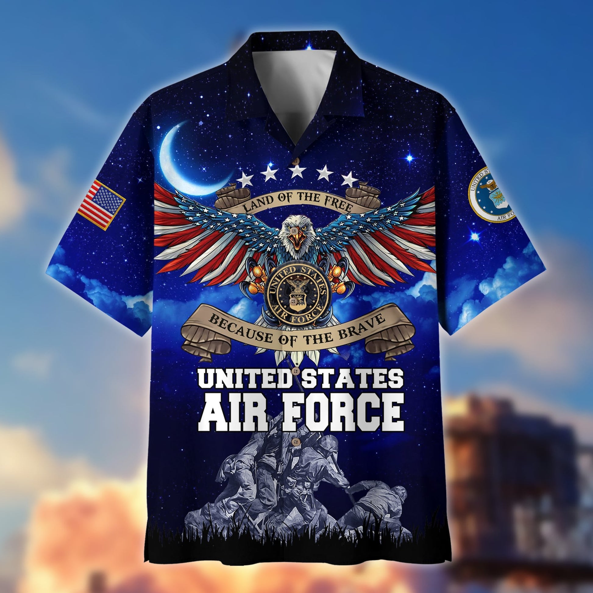Premium Land Of The Free US Veteran Hawaii Shirt NPVC200202