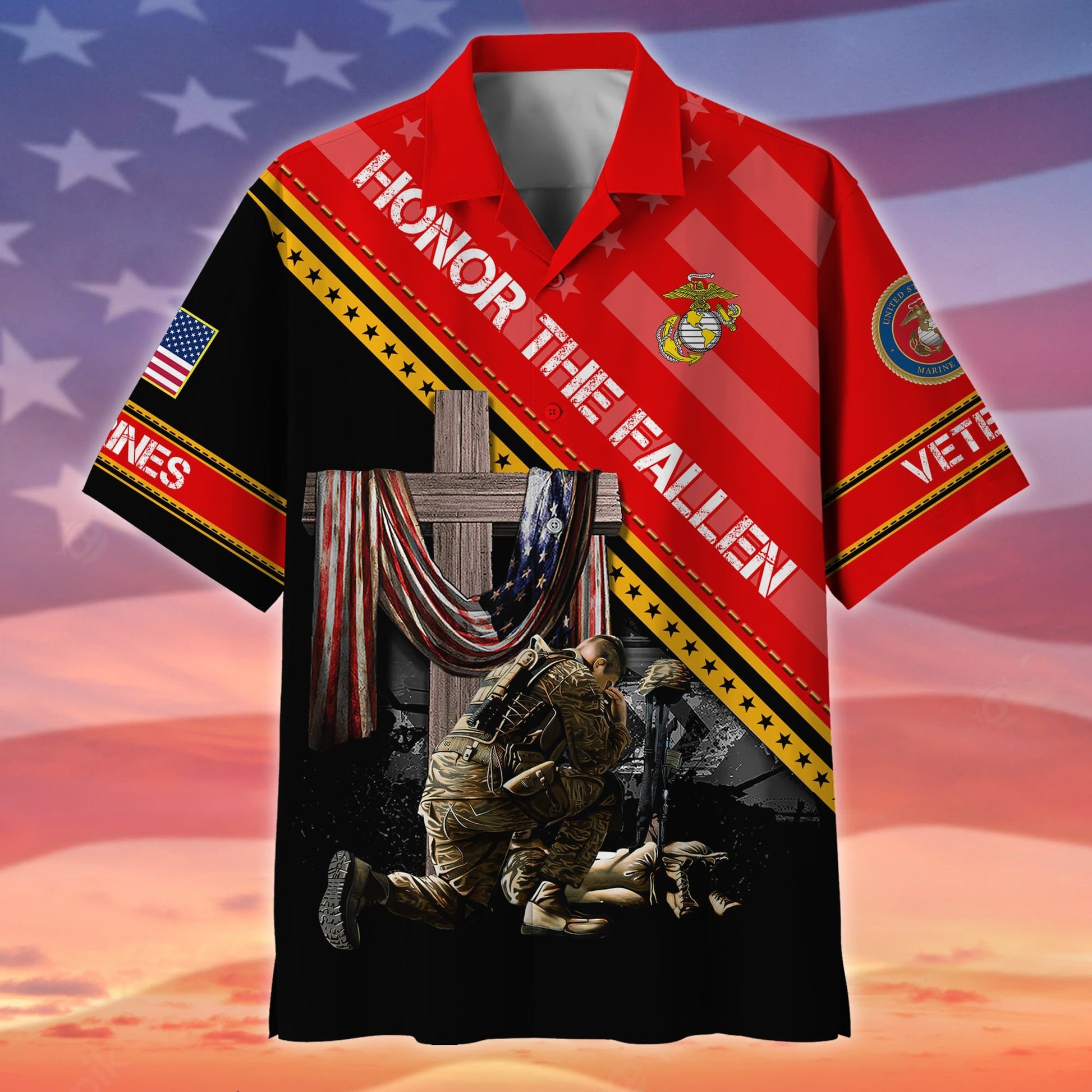 Premium Honor The Fallen US Veteran Hawaii Shirt NPVC150502