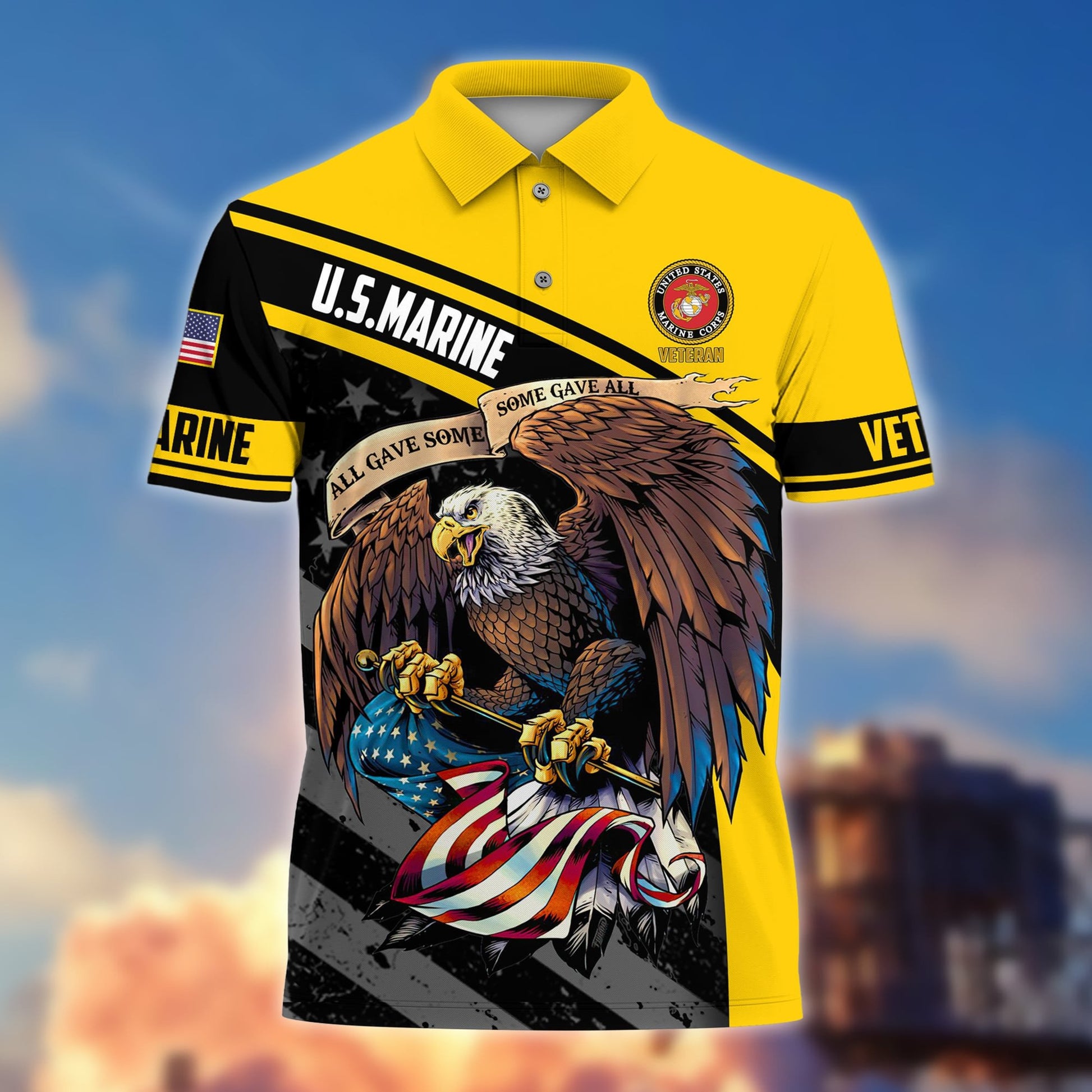 Premium Eagle US Veteran Polo Shirt NPVC060301