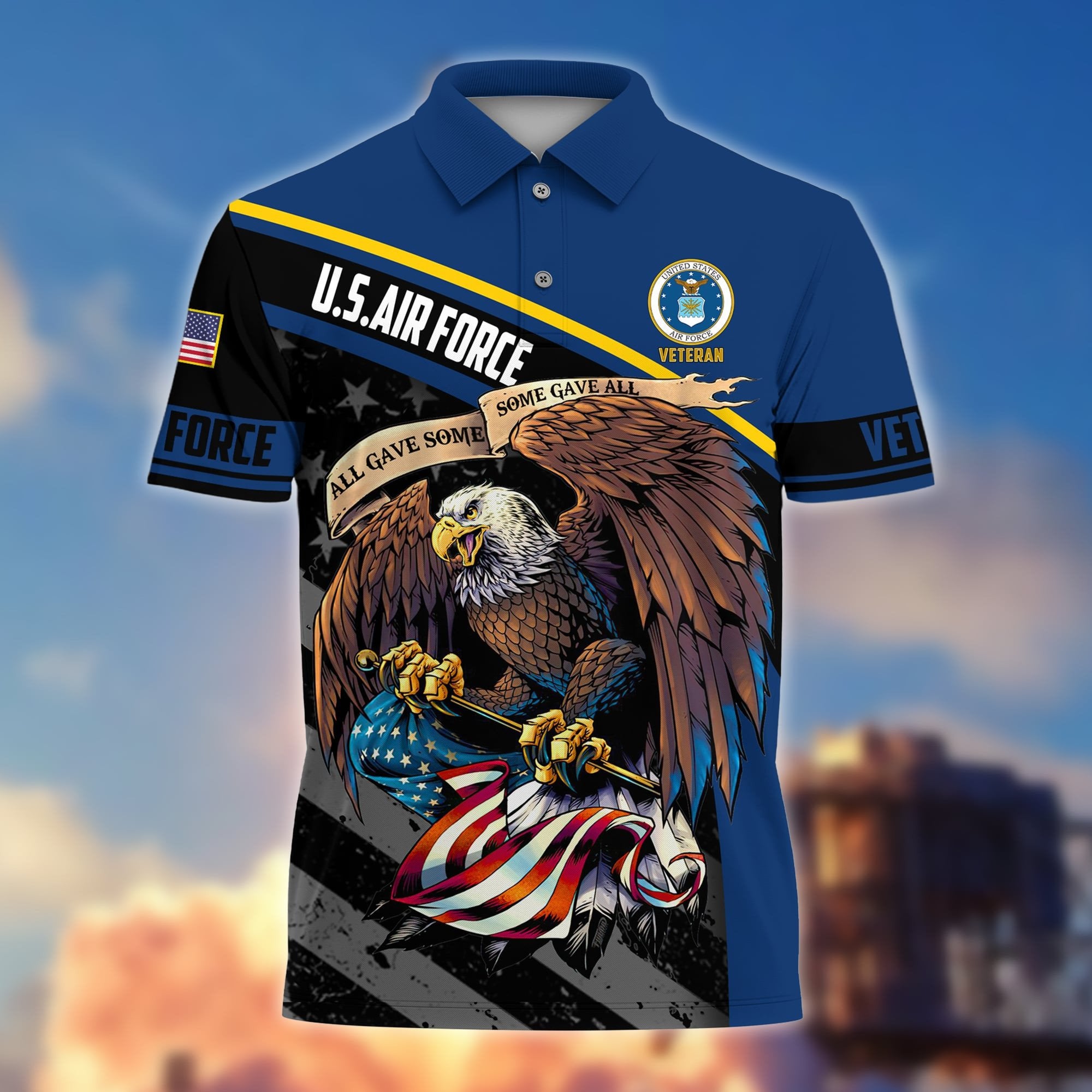 Premium Eagle US Veteran Polo Shirt NPVC060301