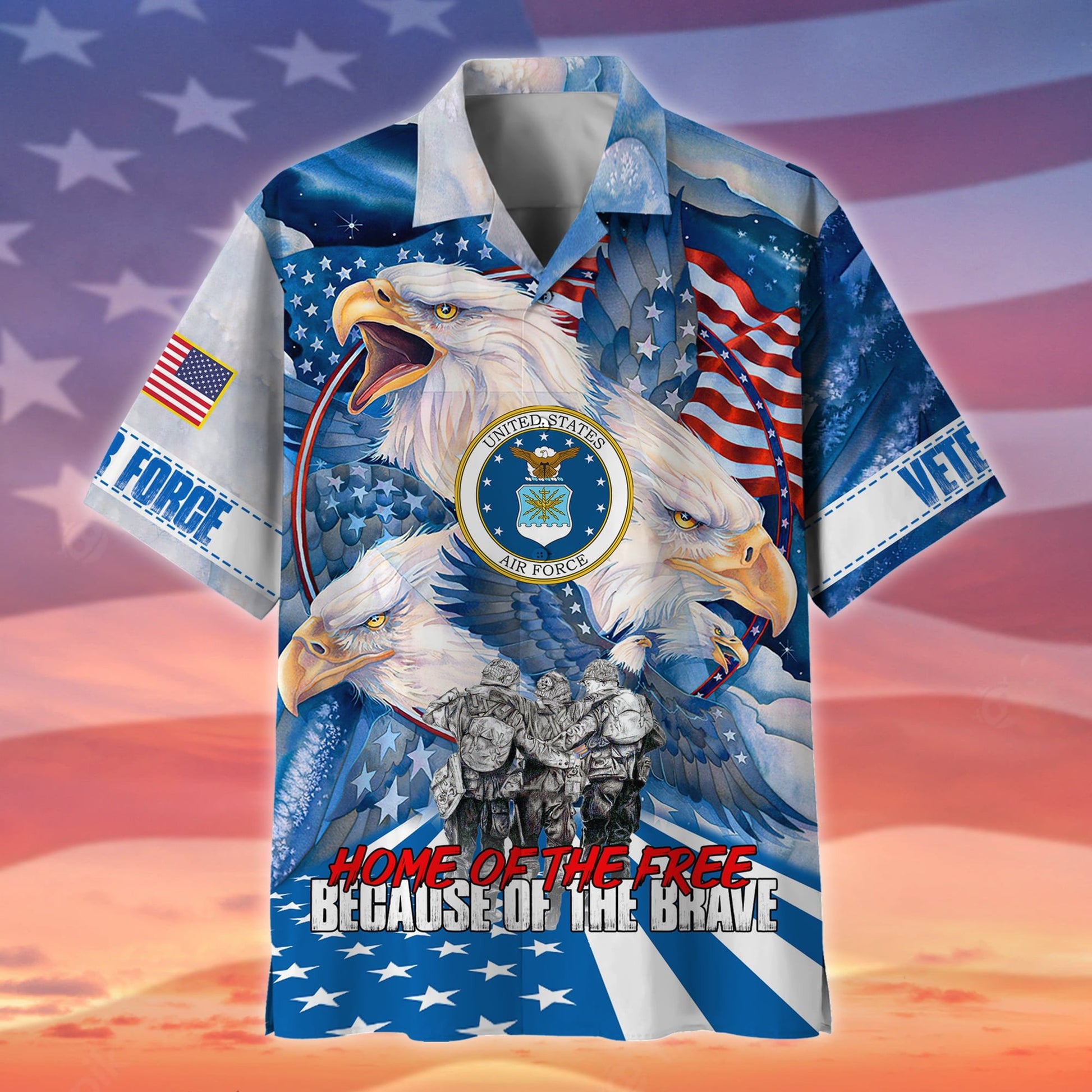 Premium Home Of The Free US Veteran Hawaii Shirt NPVC280401
