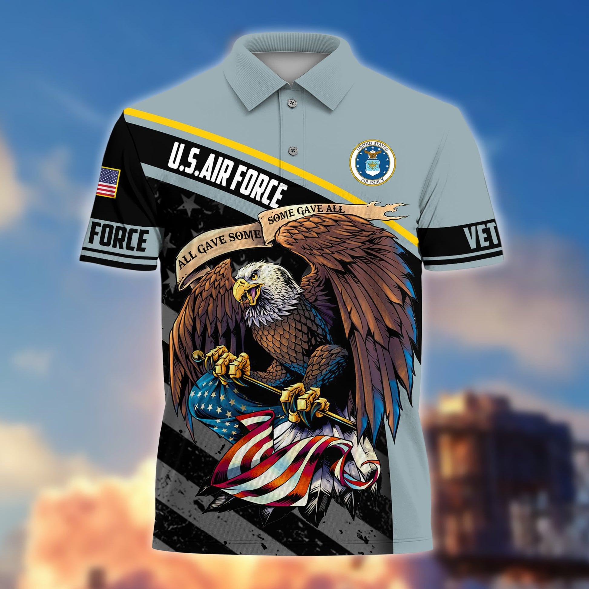 Premium Eagle US Veteran Polo Shirt NPVC060301