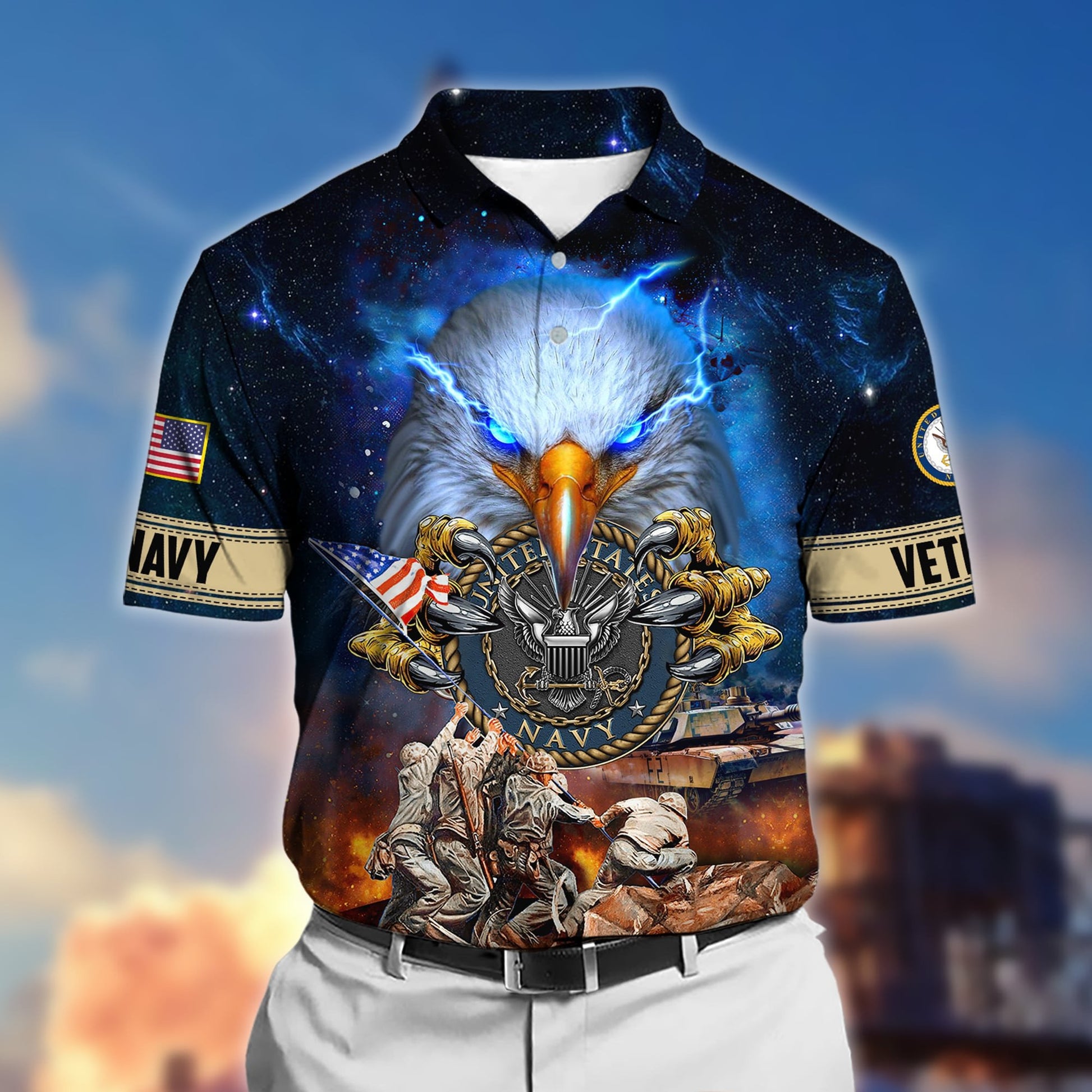 Premium Honor The Fallen US Veteran Polo Shirt NPVC060401