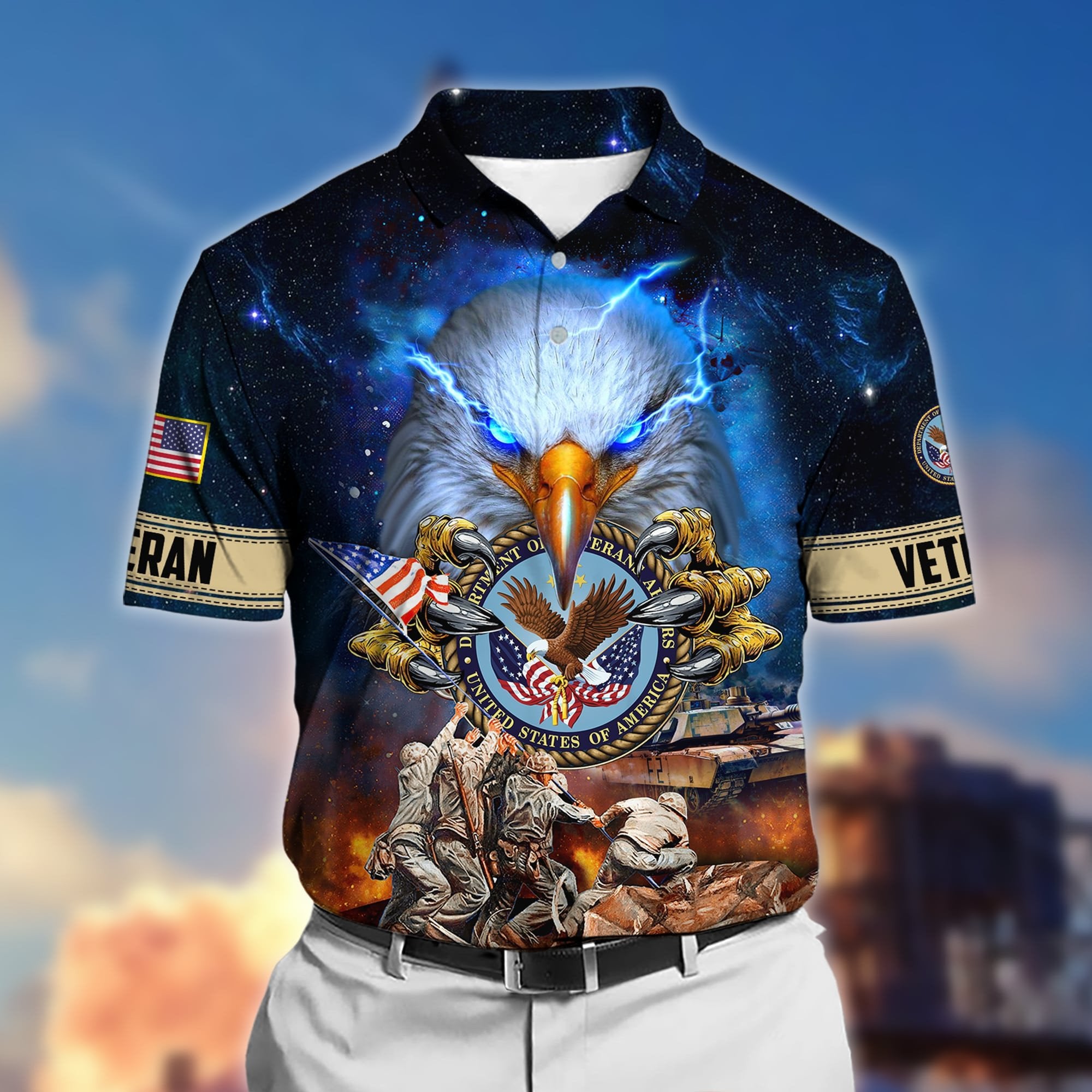 Premium Honor The Fallen US Veteran Polo Shirt NPVC060401