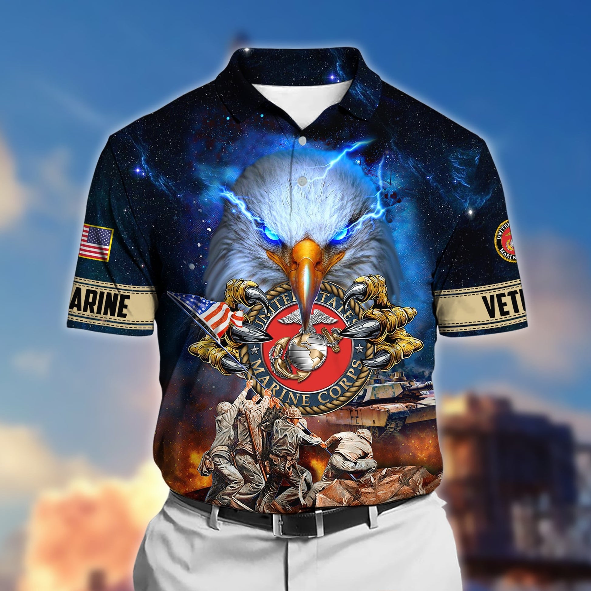 Premium Honor The Fallen US Veteran Polo Shirt NPVC060401
