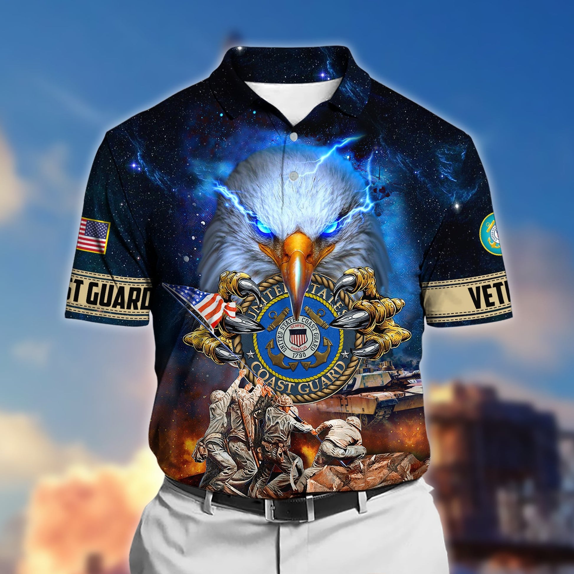 Premium Honor The Fallen US Veteran Polo Shirt NPVC060401