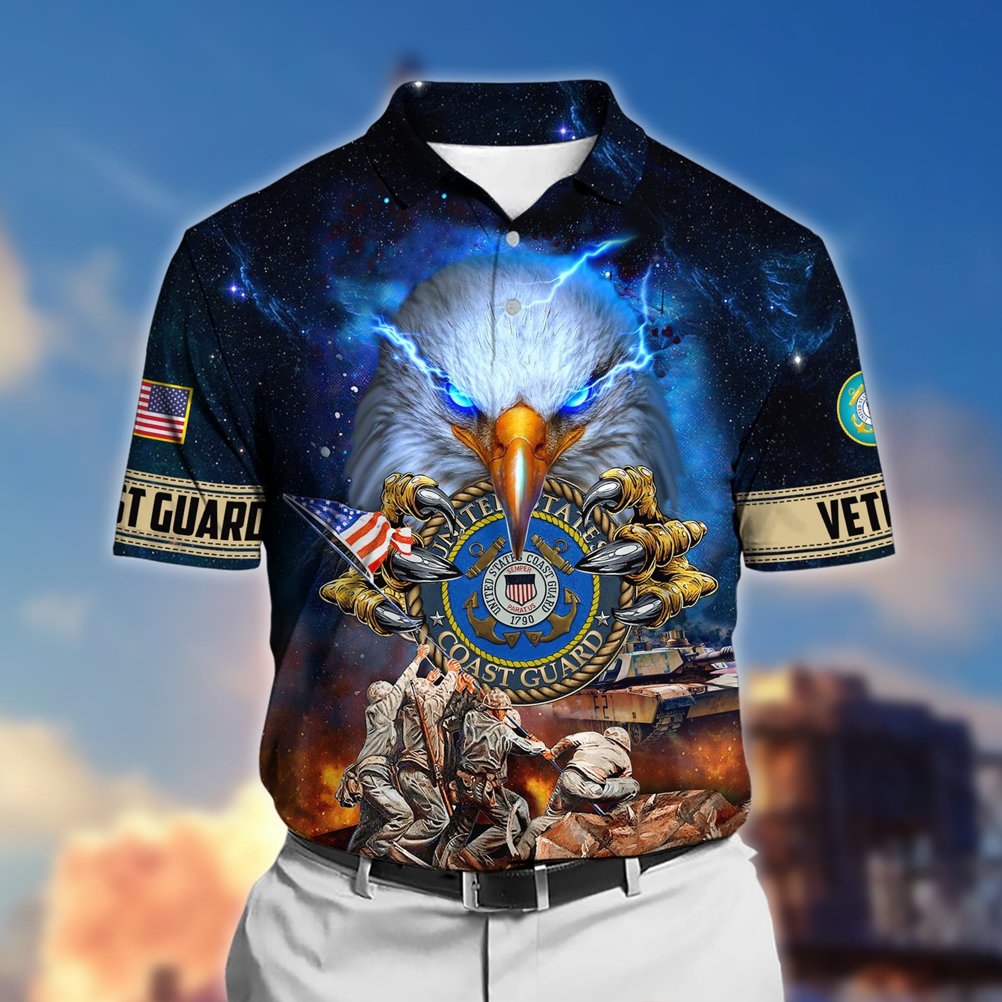 Premium Honor The Fallen US Veteran Polo Shirt NPVC060401