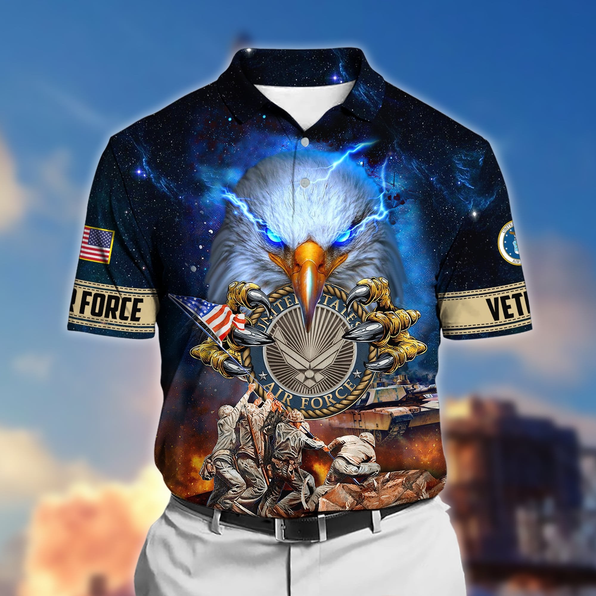Premium Honor The Fallen US Veteran Polo Shirt NPVC060401