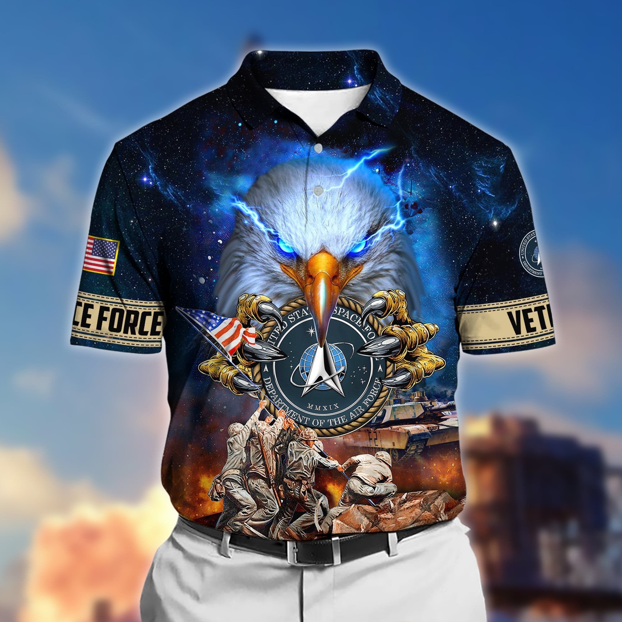 Premium Honor The Fallen US Veteran Polo Shirt NPVC060401
