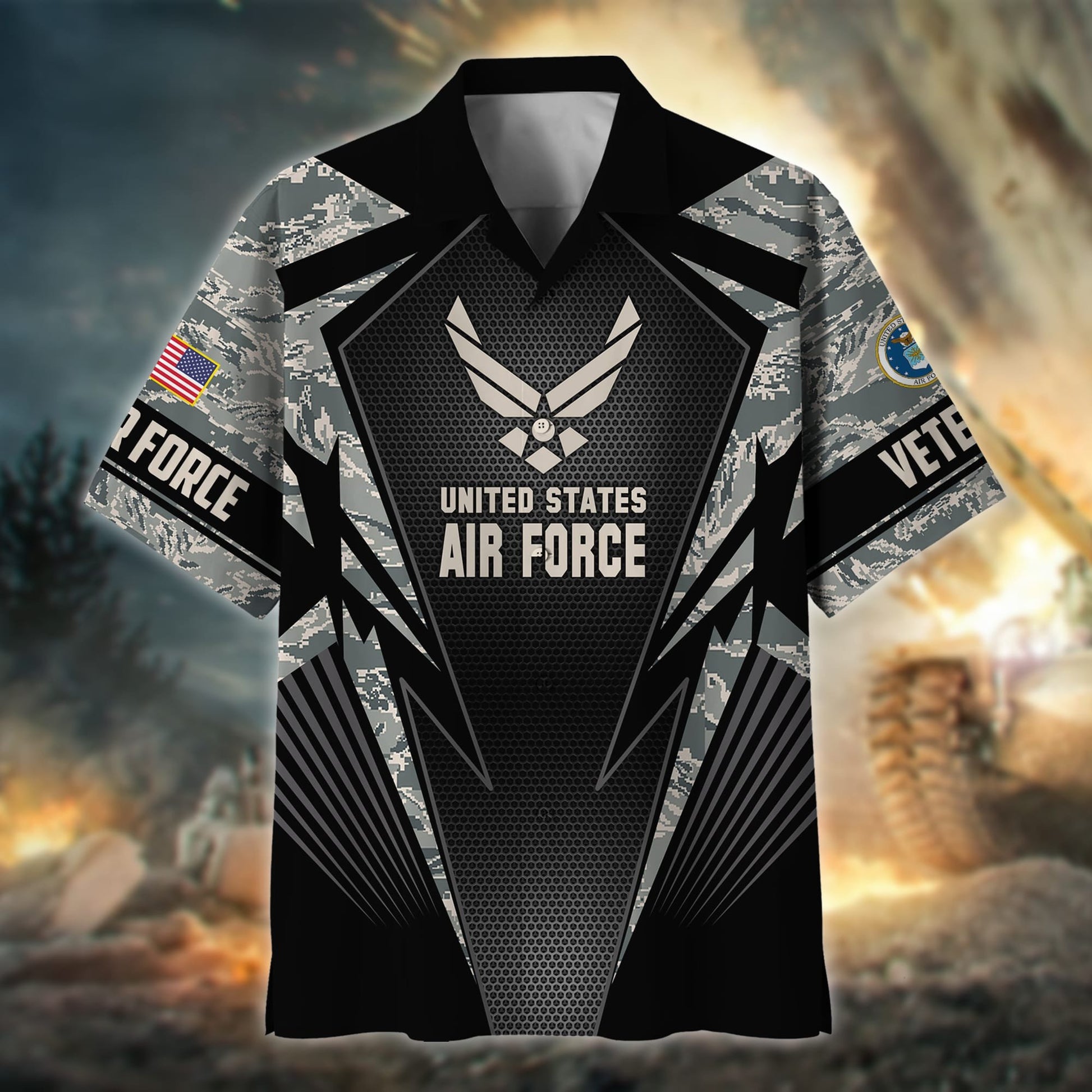 Premium Camo Solider US Veteran Polo Shirt NPVC140301